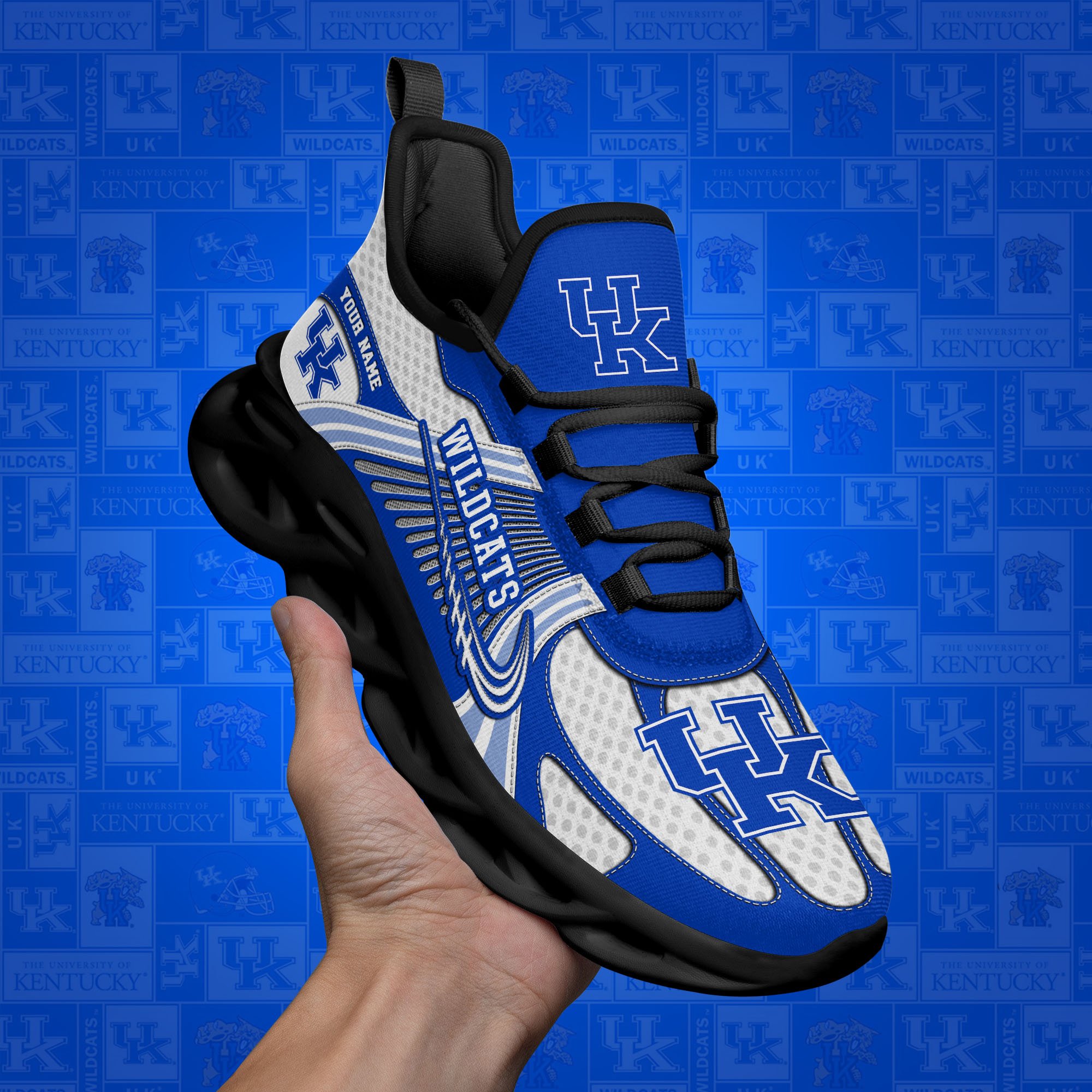 Kentucky Wildcats Clunky Sneakers Custom Your Name, Sport Sneakers, Sport Gifts For Fan, Gifts For Him