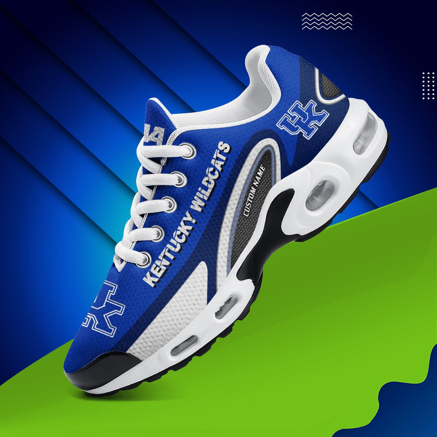 Kentucky Wildcats Personalized Name Team Logo Mix Colors Oval Line TN Air Max Shoes Air Cushion Sneakers