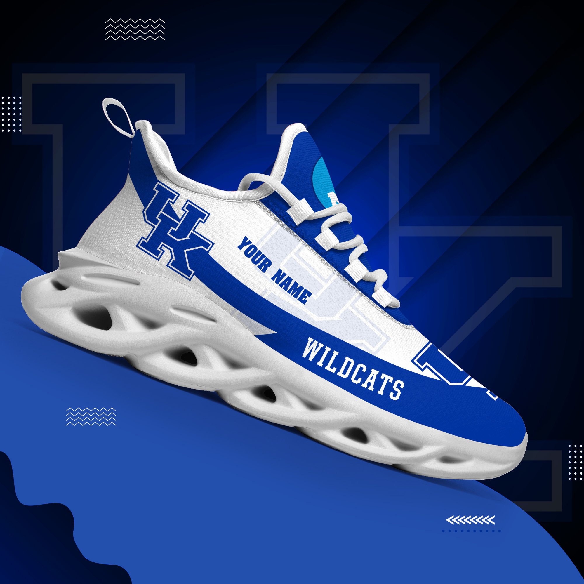 Kentucky Wildcats White Max Soul Shoes 2026 Versions Custom Your Name, Sports Gift For Fan PH019