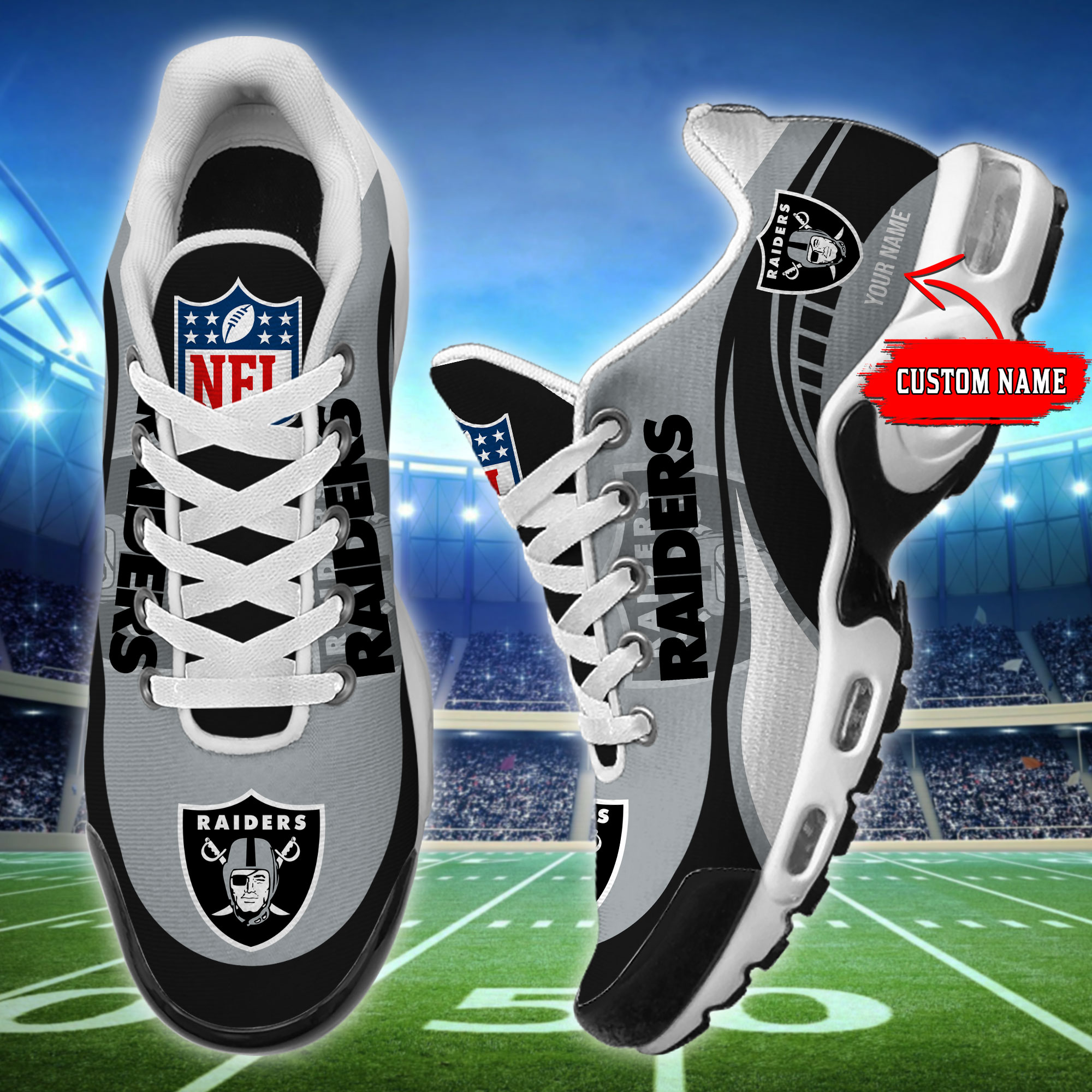 Las Vegas Raiders-32 Teams TN H56 SHOES Cool Gift-SP18082349ID02