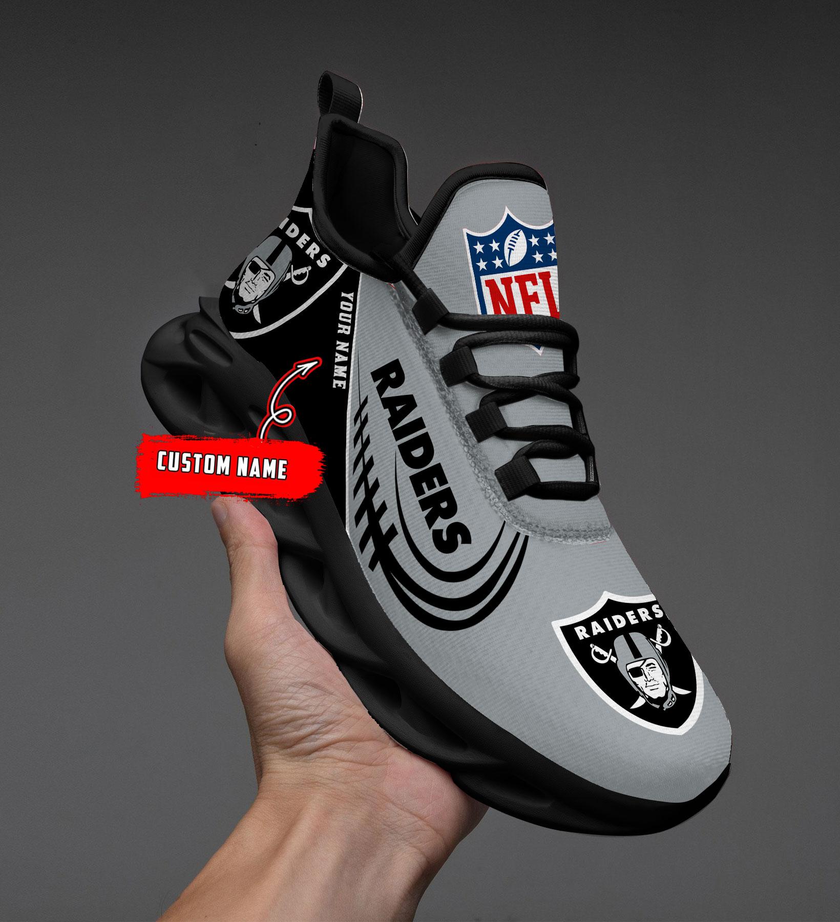 Las Vegas Raiders Black Max Soul Shoes 2026 Versions Custom Name 630