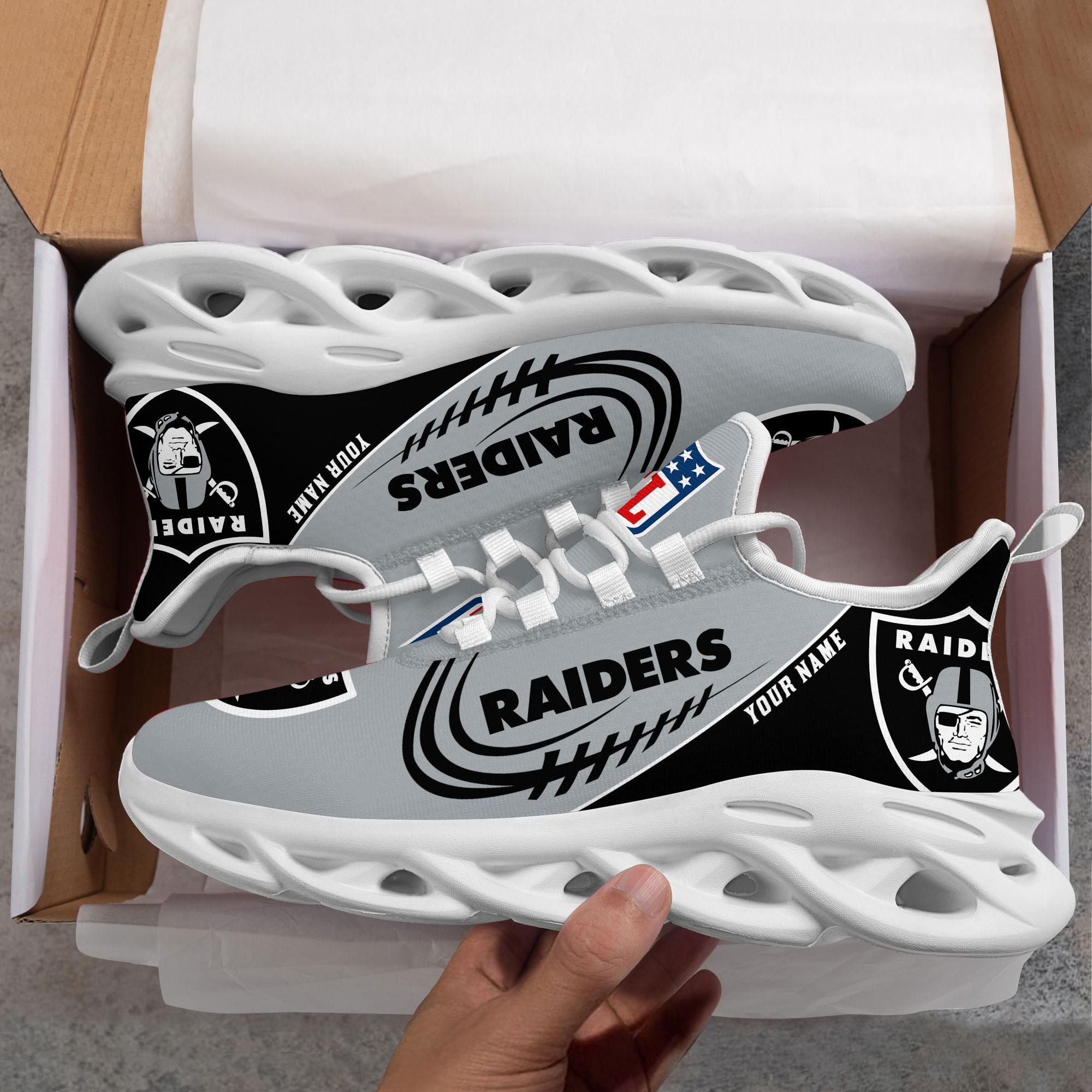 Las Vegas Raiders Black Max Soul Shoes 2026 Versions Custom Name 630