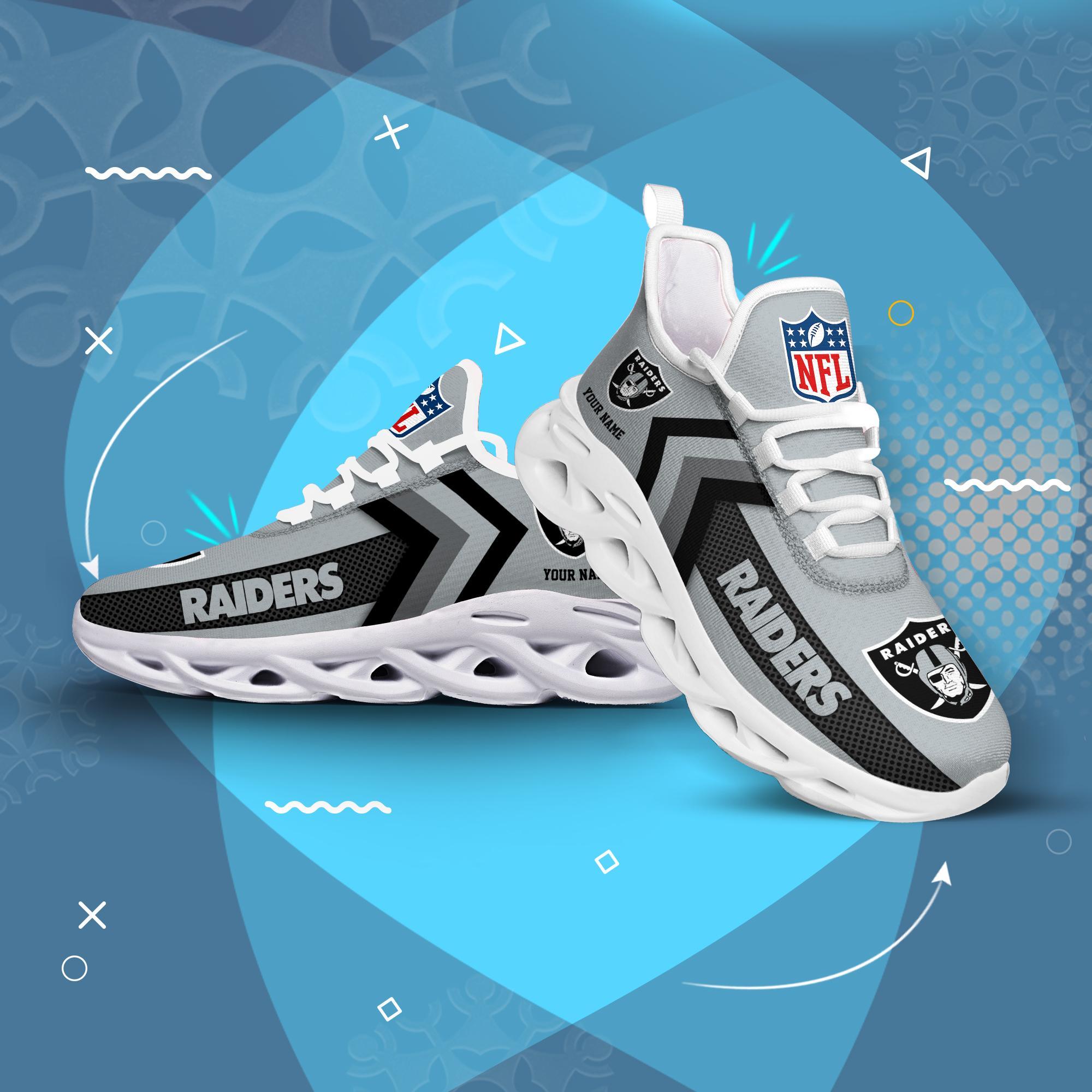 Las Vegas Raiders Black Max Soul Shoes 2026 Versions Custom Name 638