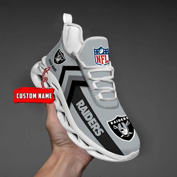 Las Vegas Raiders Black Max Soul Shoes 2026 Versions Custom Name 638