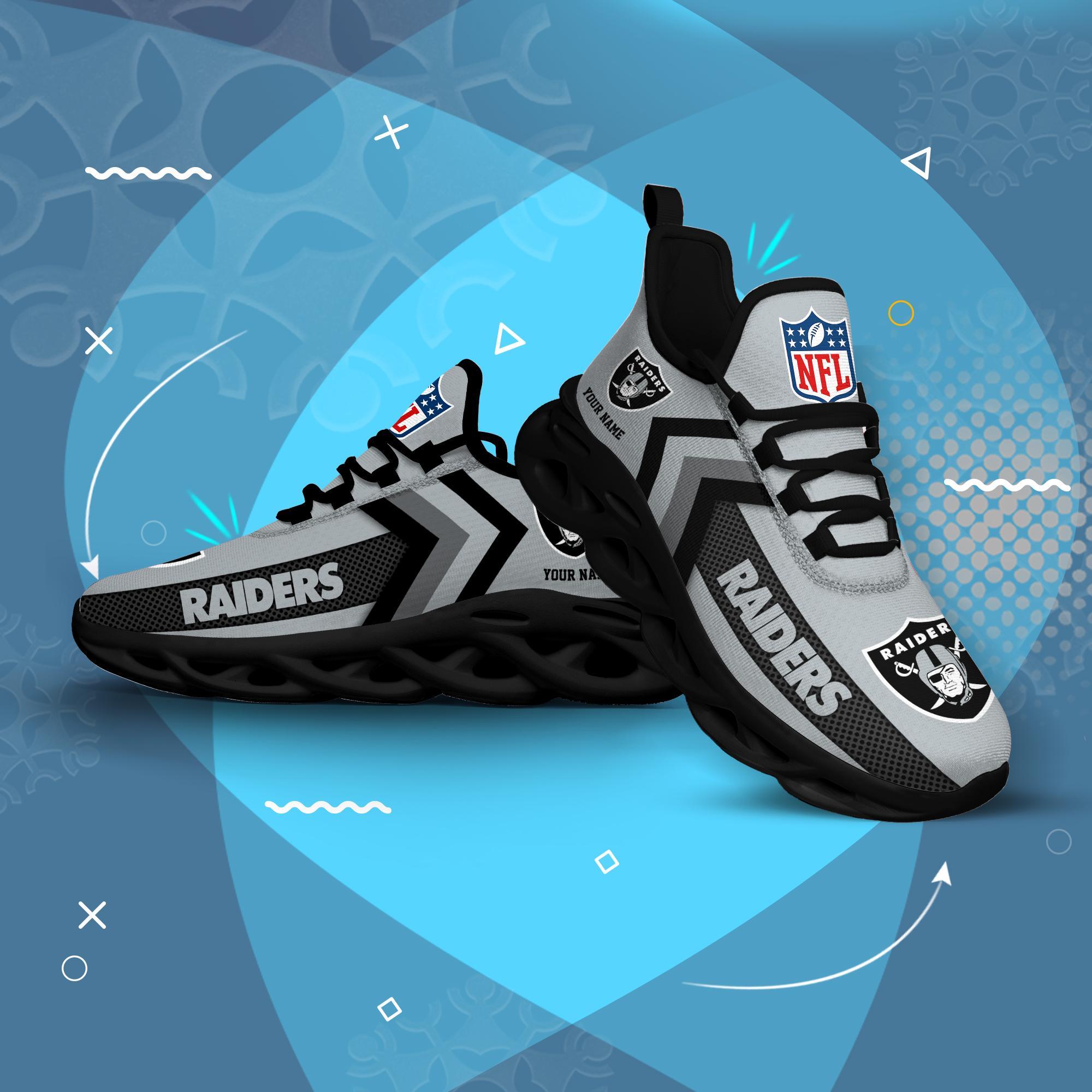 Las Vegas Raiders Black Max Soul Shoes 2026 Versions Custom Name 638
