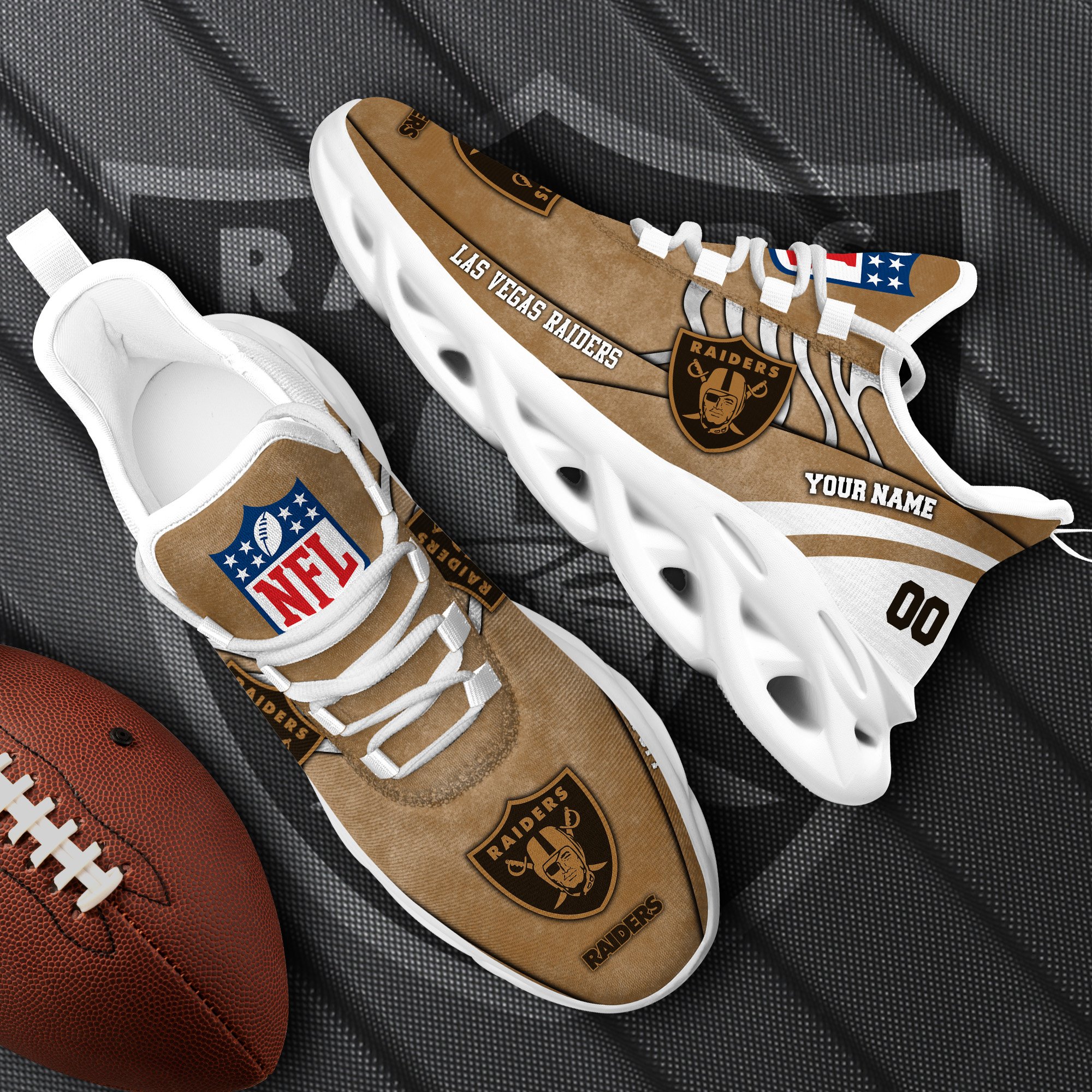 Las Vegas Raiders Black Max Soul Shoes 2026 Versions Custom Your Name And Number 264