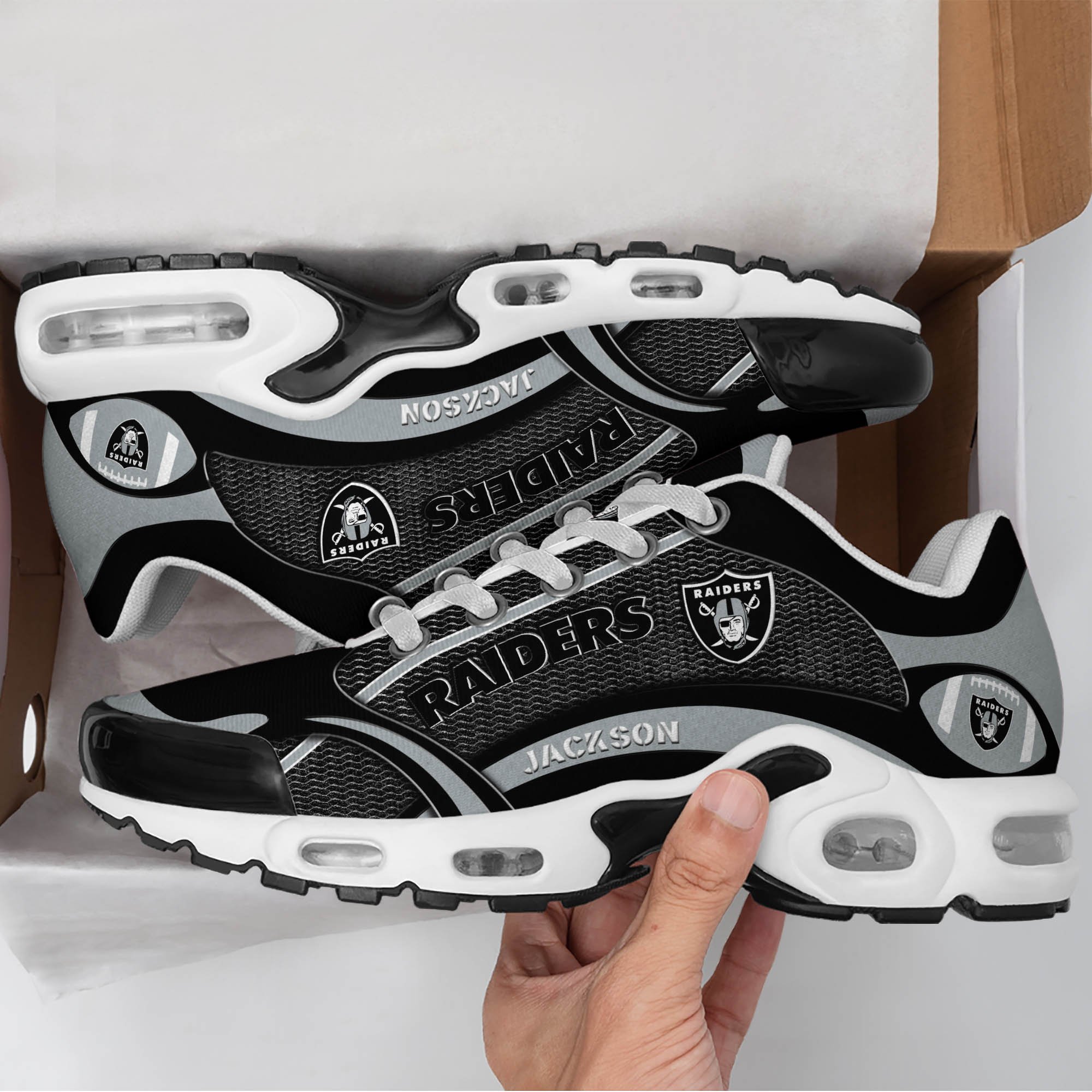 Las Vegas Raiders Team TN Shoes 2026 Version Custom Name 889