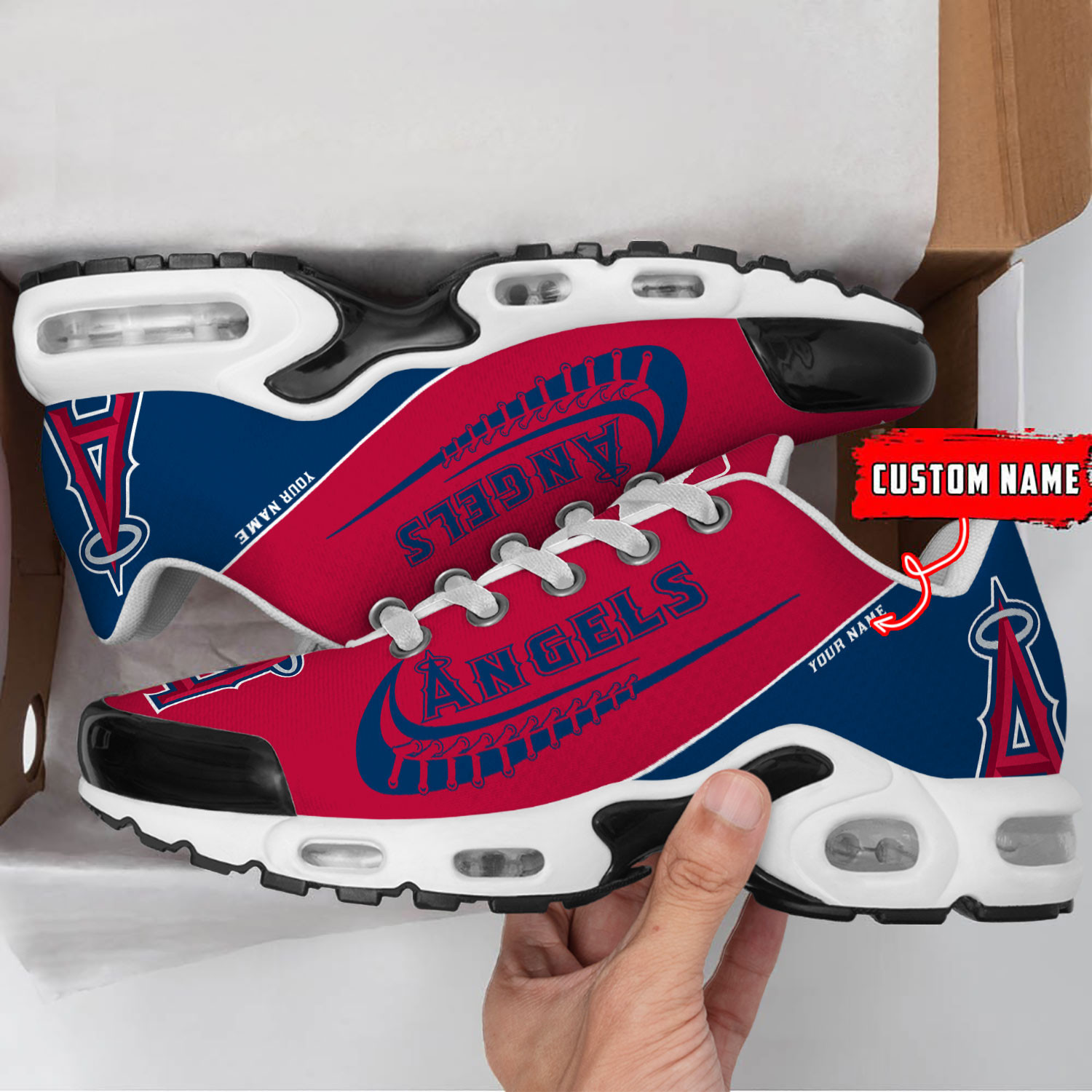Los Angeles Angels Team Logo Baseball God Wings Air Max Shoes Sneaker