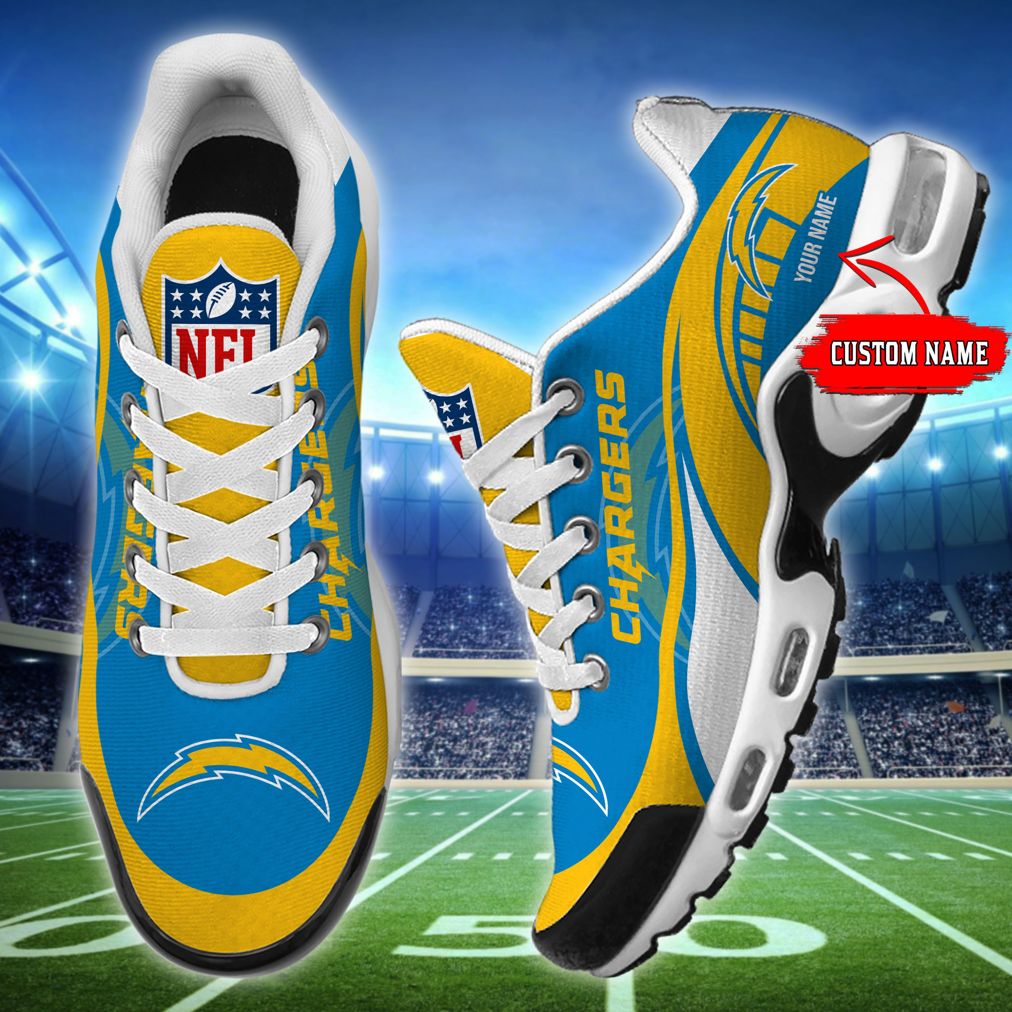 Los Angeles Chargers-32 Teams TN H56 SHOES Cool Gift-SP18082350ID02
