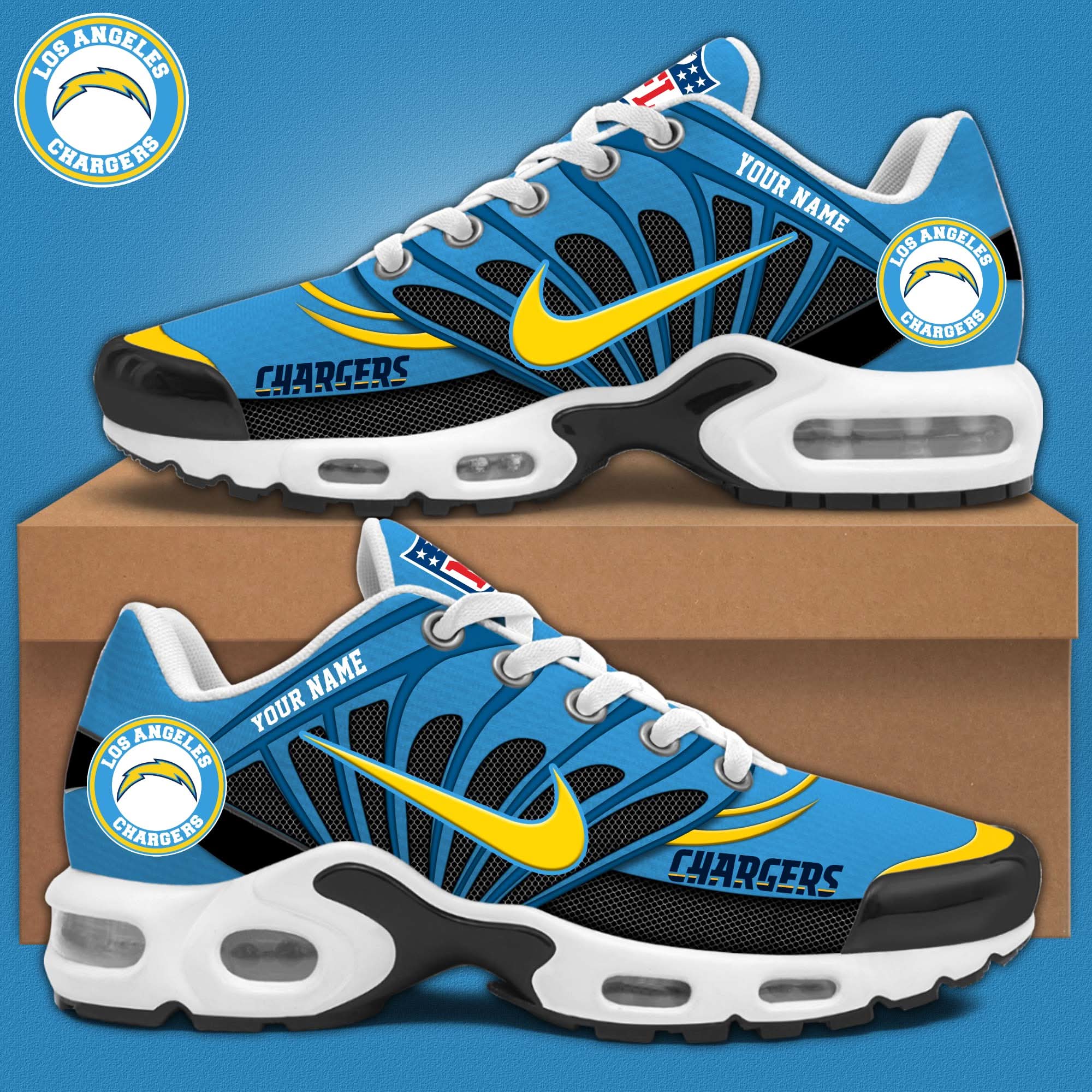Los Angeles Chargers Personalized Shoes