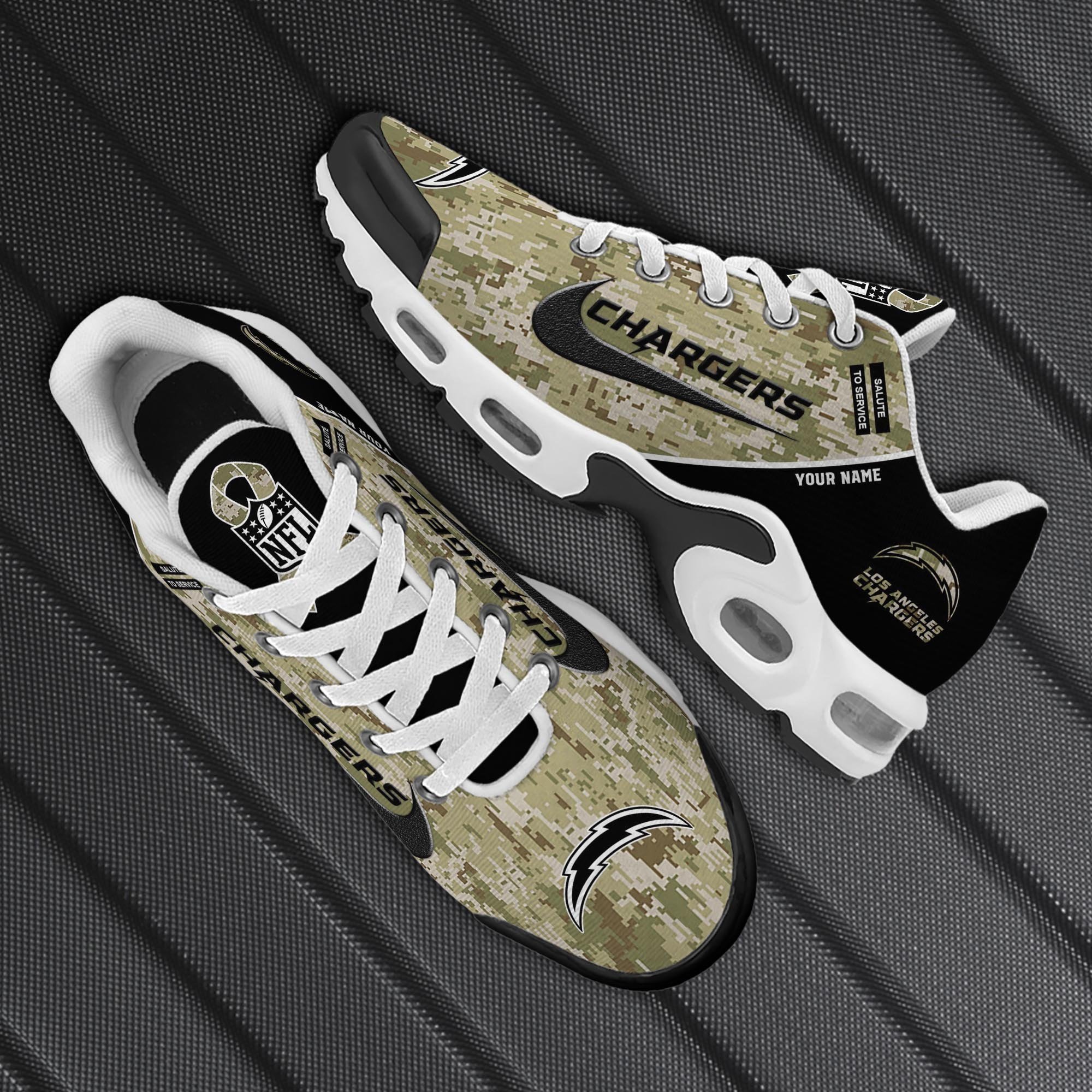 Los Angeles Chargers TN Shoes 2026 Version Custom Name, Camouflage Shoes PH586