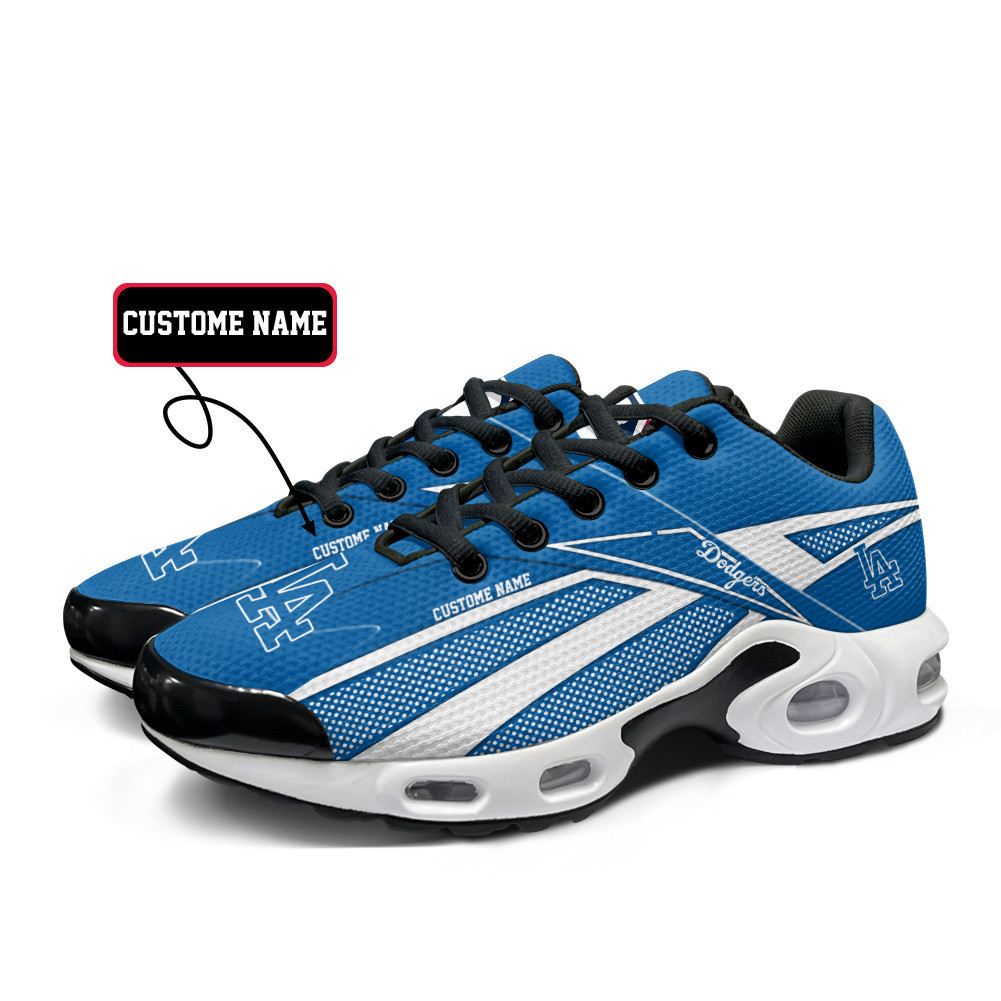 Los Angeles Dodgers Personalized Name Team Colors Supersonic Line Pattern TN Shoes Air Cushion Sneakers