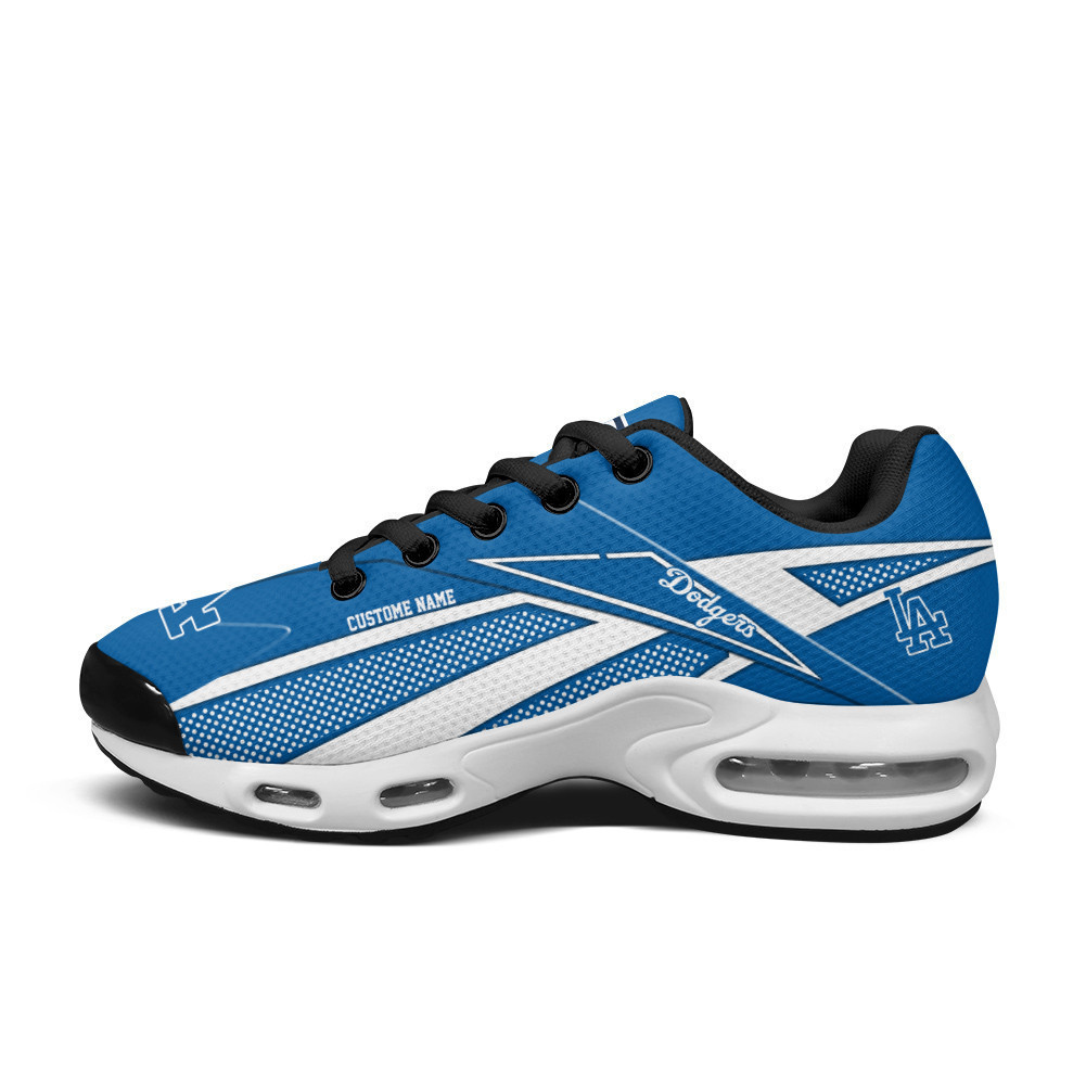 Los Angeles Dodgers Personalized Name Team Colors Supersonic Line Pattern TN Shoes Air Cushion Sneakers