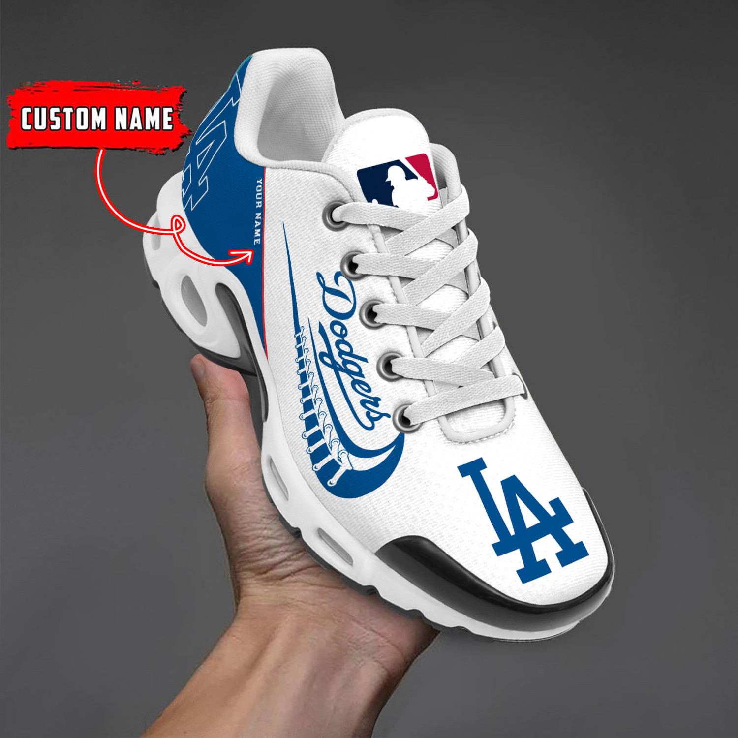 Los Angeles Dodgers Team Logo Baseball God Wings Air Max Shoes Sneaker