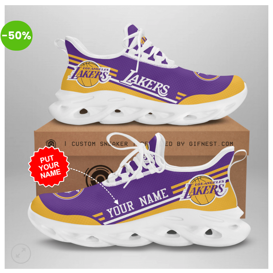 Los Angeles Lakers Custom Name OW Shoes