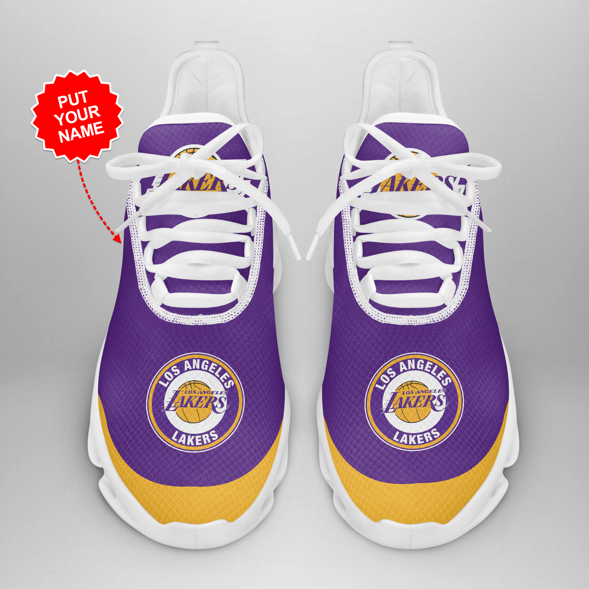 Los Angeles Lakers Custom Name OW Shoes
