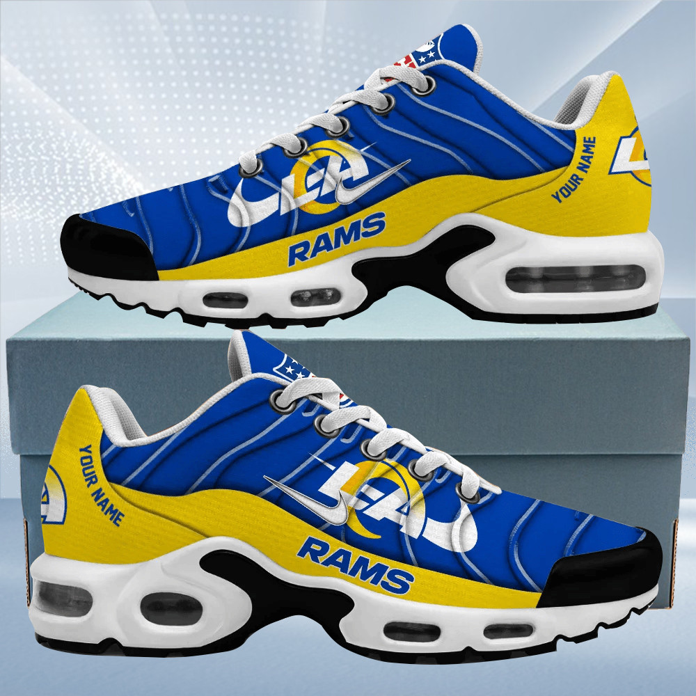 Los Angeles Rams Personalized Name Team Mix Colors V4 TN Air Max Shoes Air Cushion Sneakers