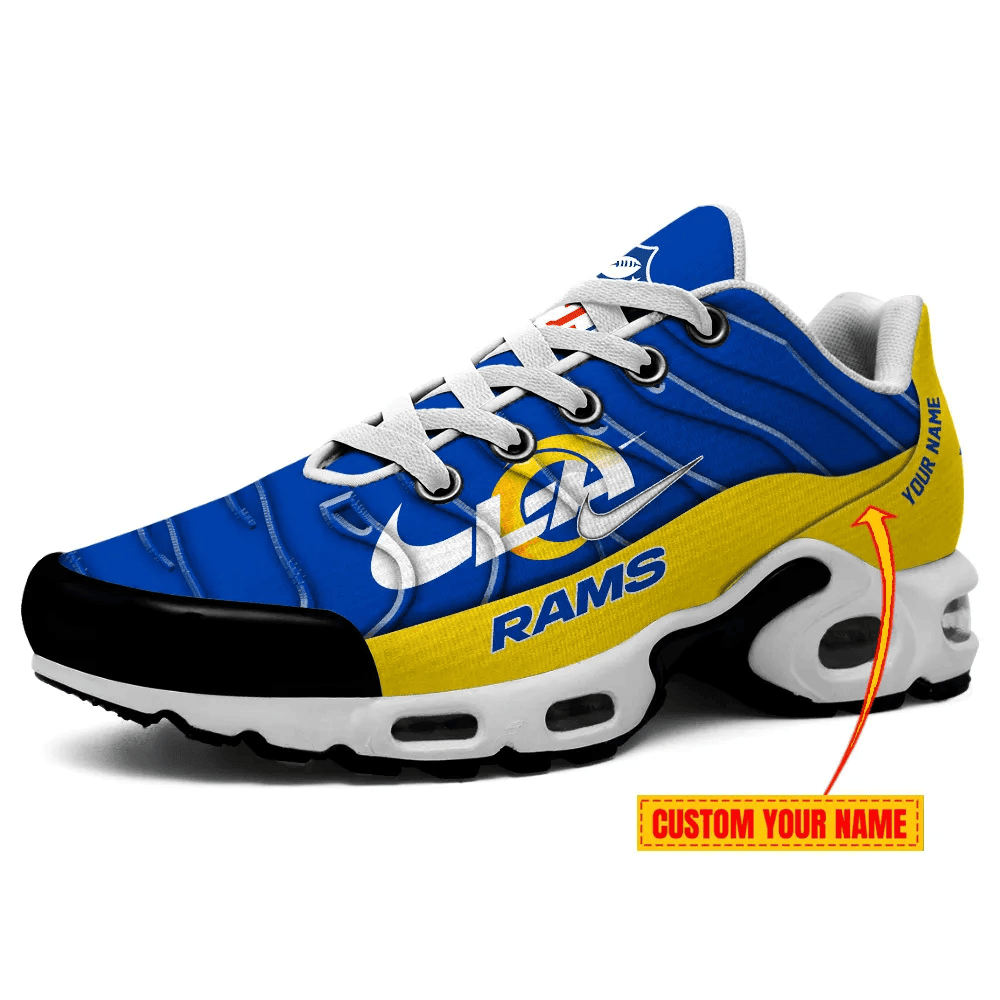 Los Angeles Rams Personalized Name Team Mix Colors V4 TN Air Max Shoes Air Cushion Sneakers