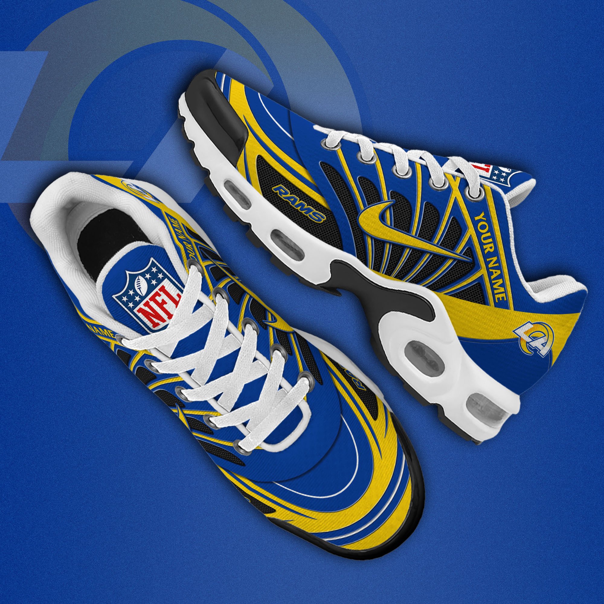 Los Angeles Rams TN Shoes 2026 Versions Custom Your Name 921
