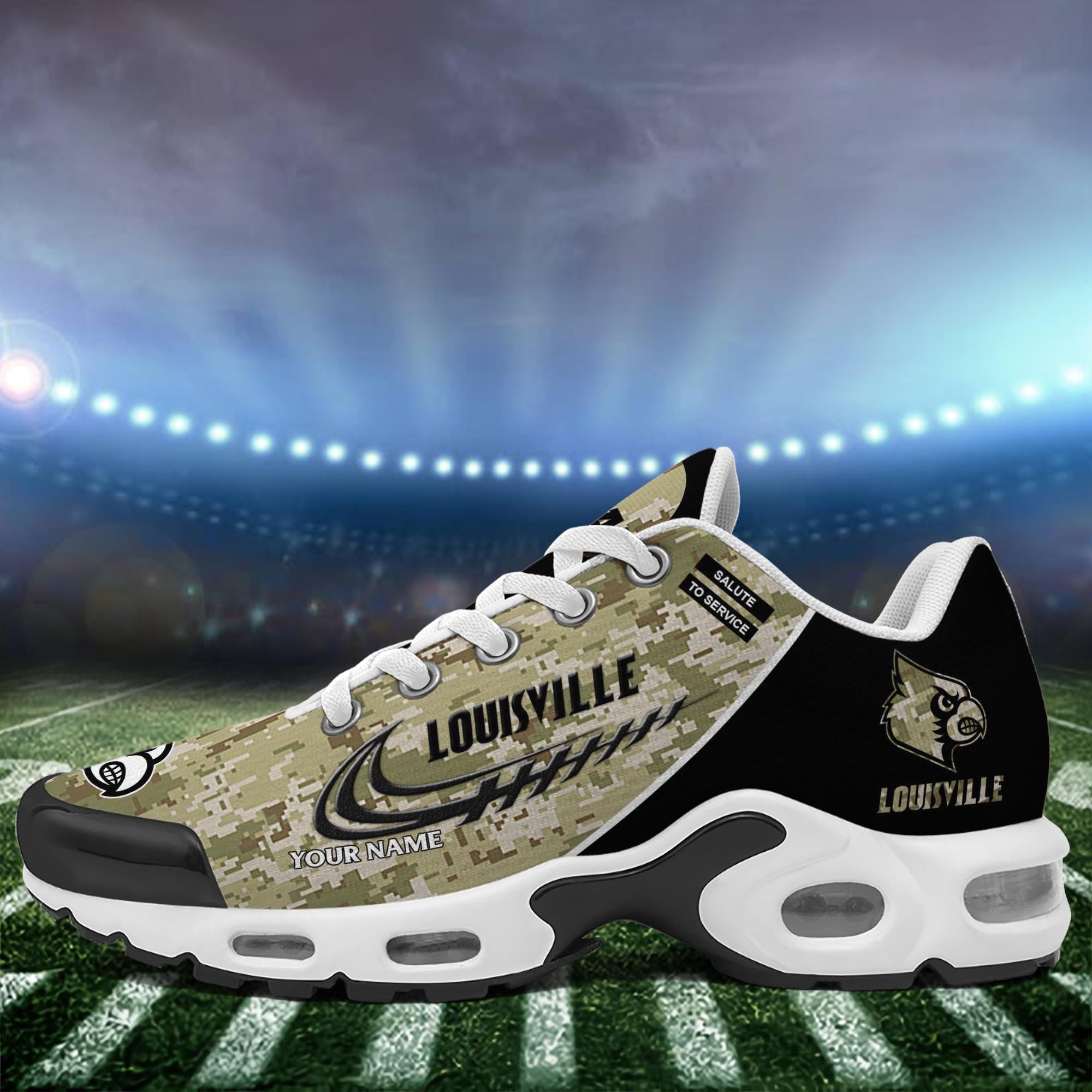 Louisville Cardinals TN Shoes 2026 Version Custom Name, Camouflage Shoes, Gifts For Football Lovers PH636