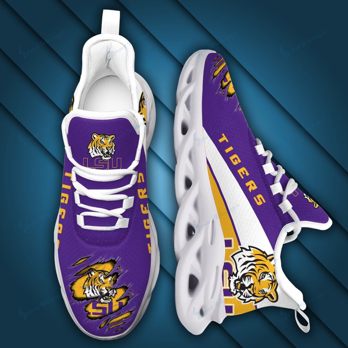 LSU Tigers Max Soul YZ Running Sneakers 965