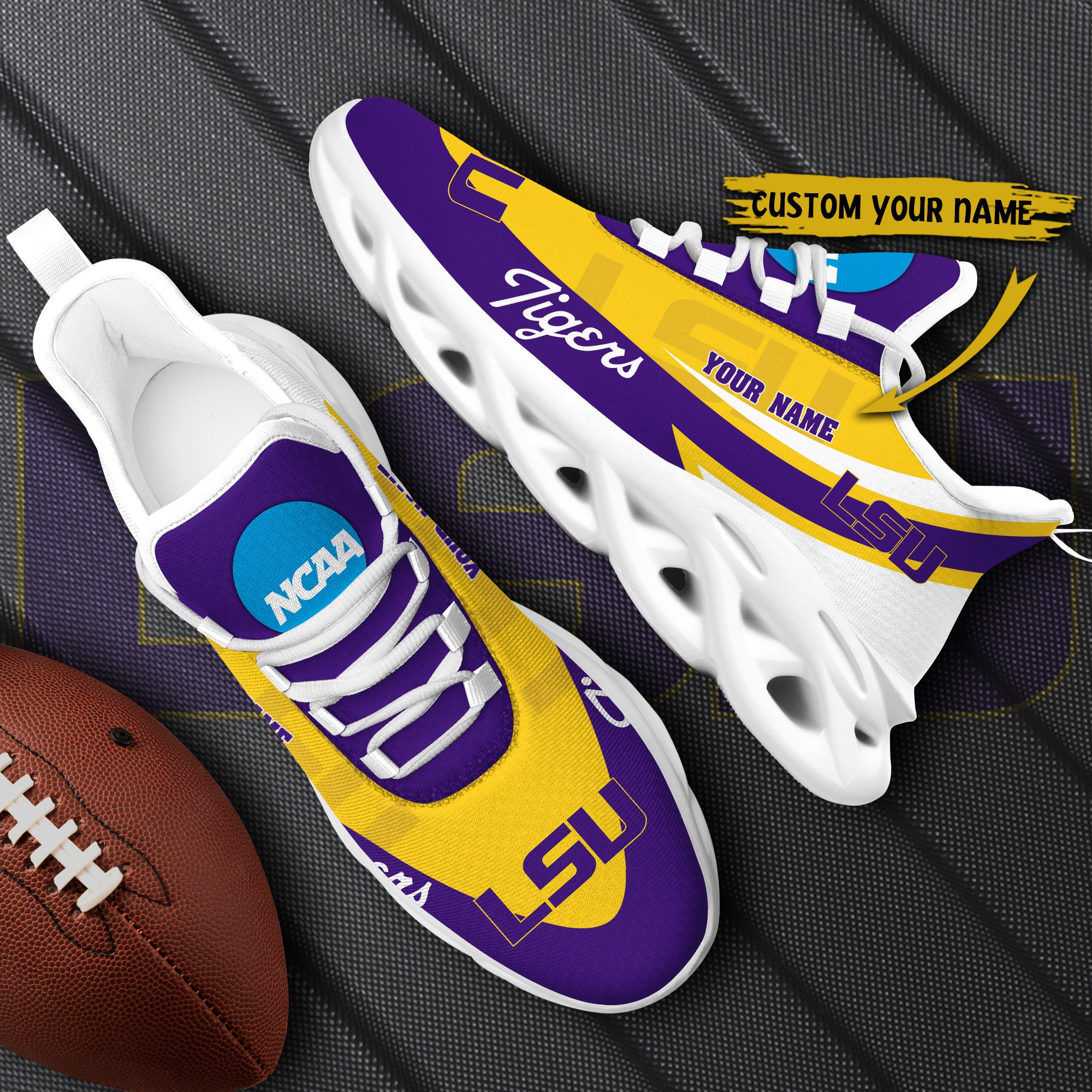 LSU TIGERS White Max Soul Shoes 2026 Versions Custom Your Name, Sports Gift For Fan PH019