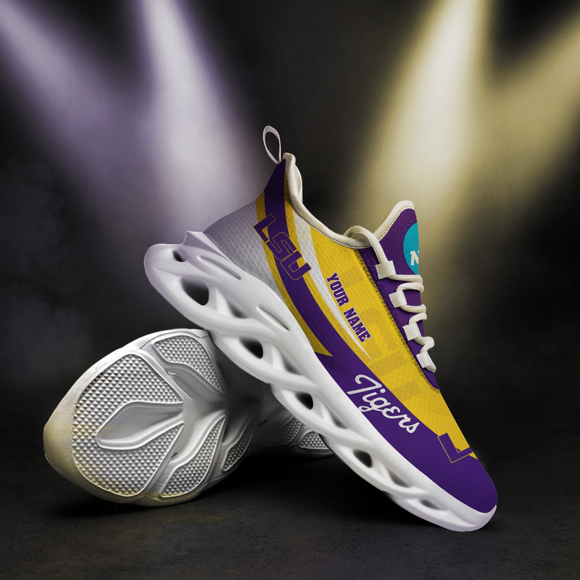 LSU TIGERS White Max Soul Shoes 2026 Versions Custom Your Name, Sports Gift For Fan PH019