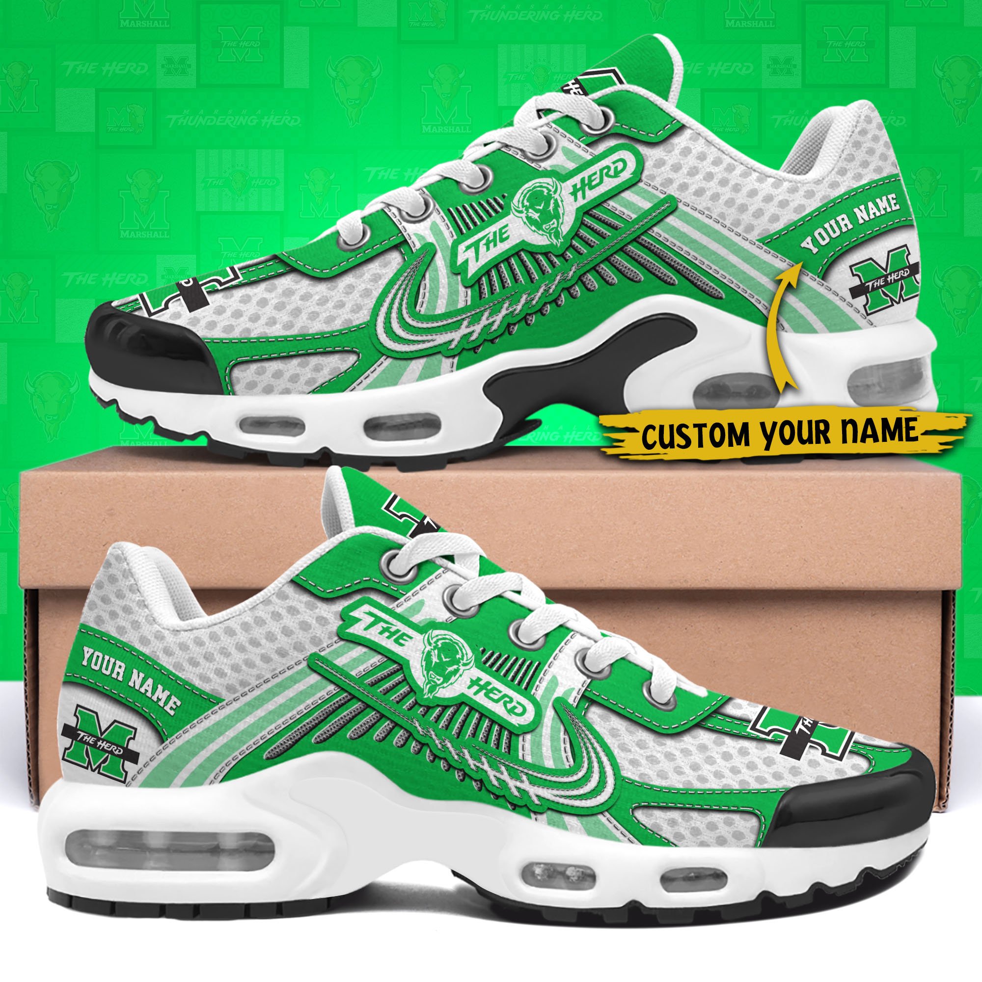 Marshall Thundering Herd TN Shoes Custom Your Name, Sport Shoes