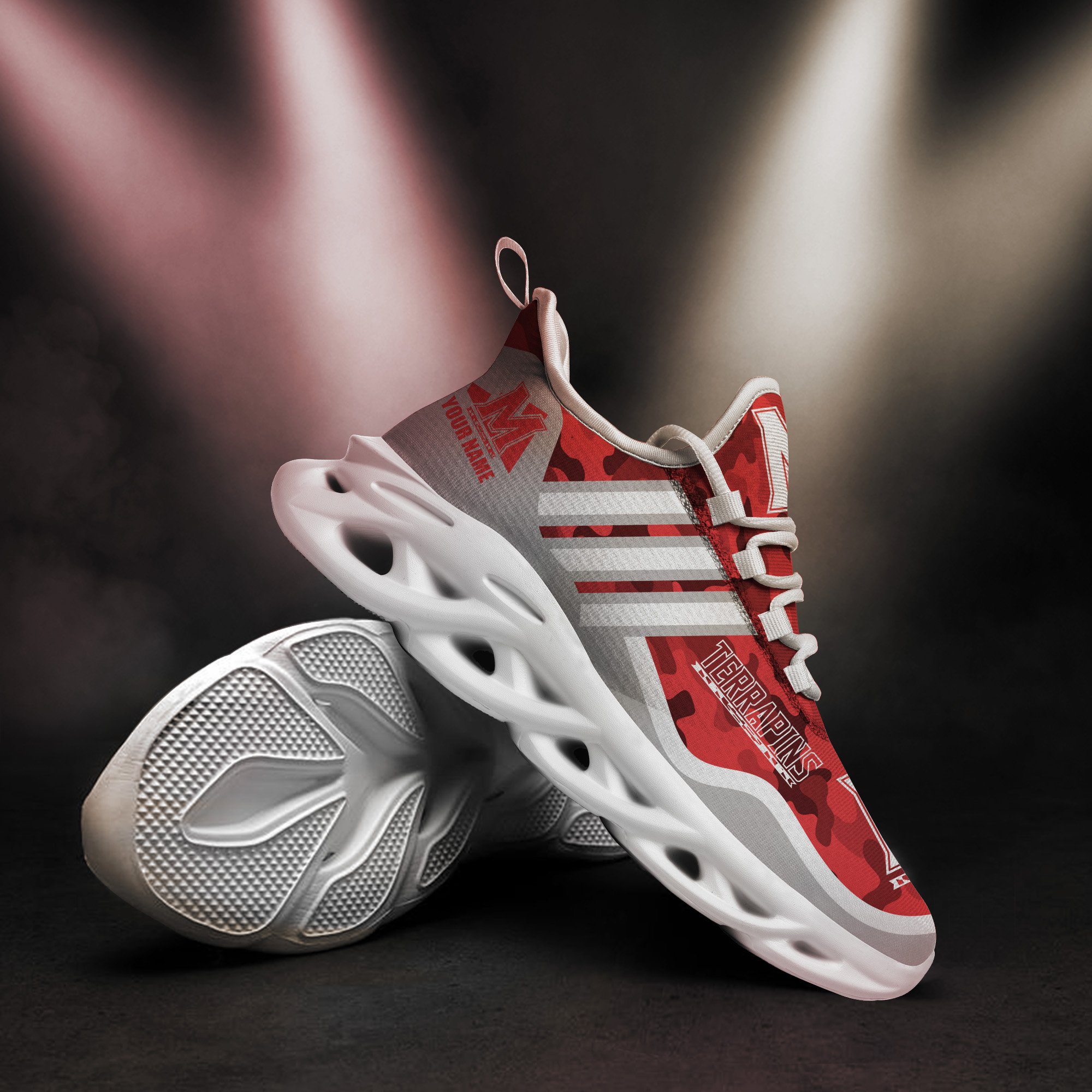 Maryland Terrapins Black Max Soul Shoes 2026 Versions Custom Name 466