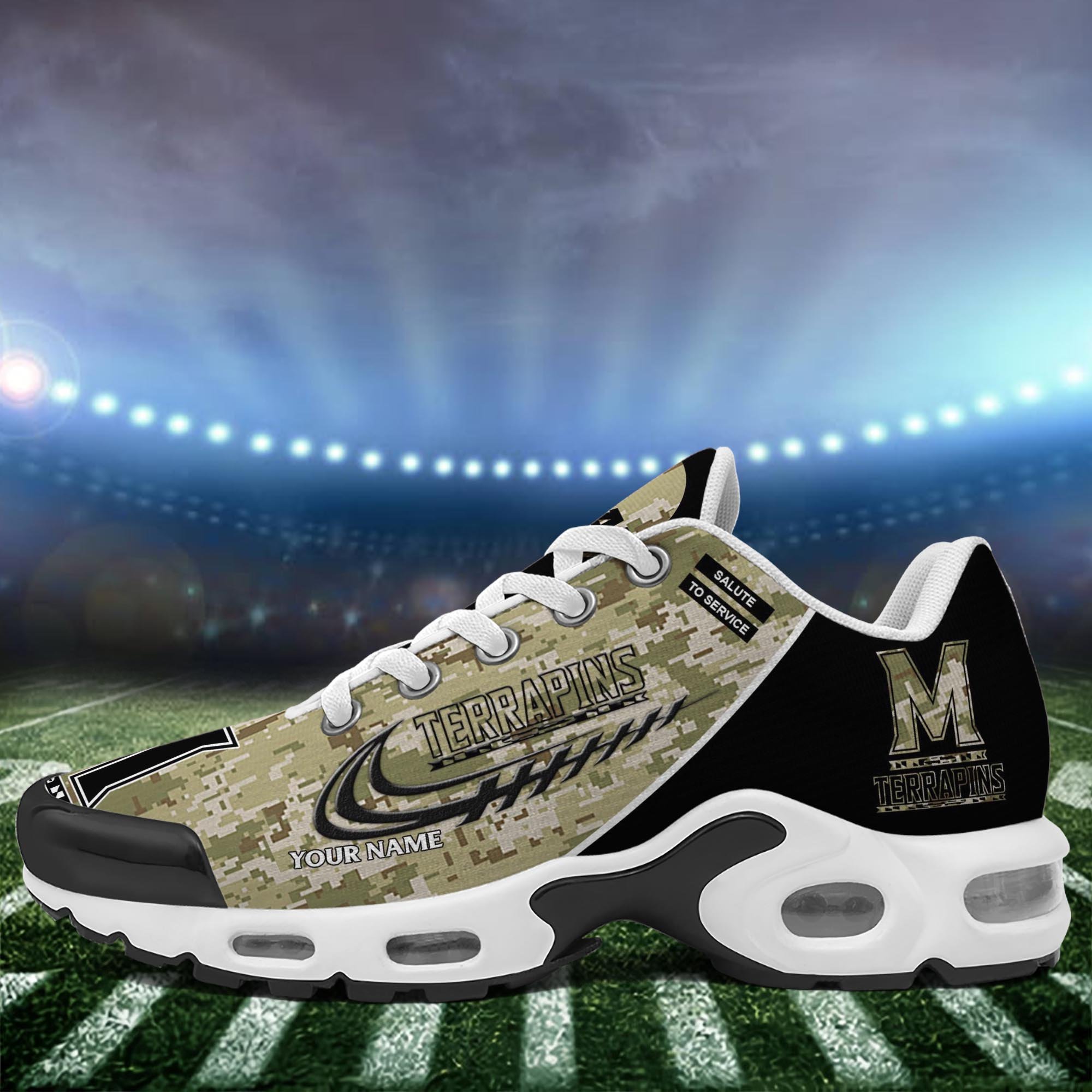 Maryland Terrapins TN Shoes 2026 Version Custom Name, Camouflage Shoes, Gifts For Football Lovers PH636