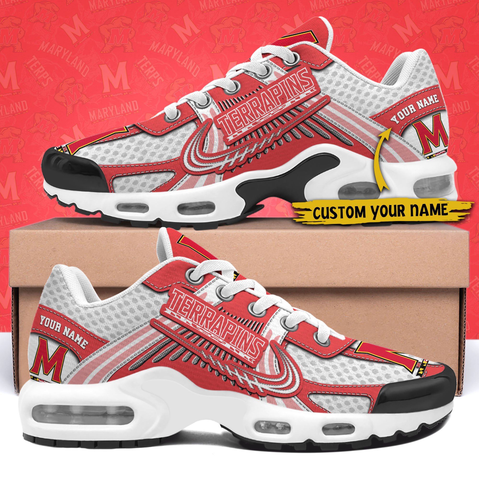 Maryland Terrapins TN Shoes Custom Your Name, Sport Shoes