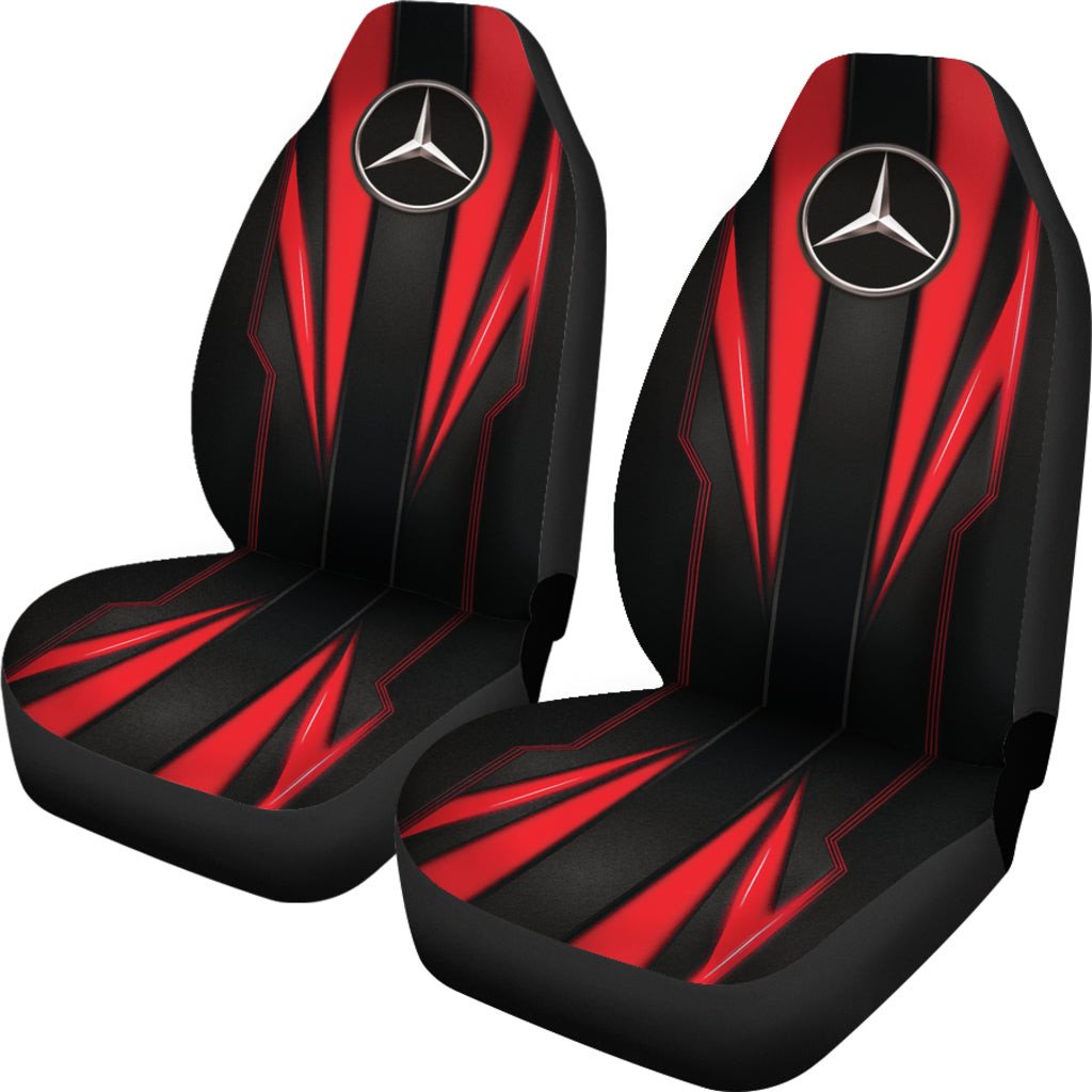 Mercedes Red Logo Car Seat Covers Metal Abstract Ph220913 -02