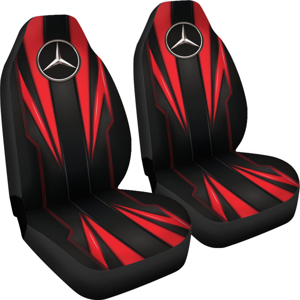 Mercedes Red Logo Car Seat Covers Metal Abstract Ph220913 -02