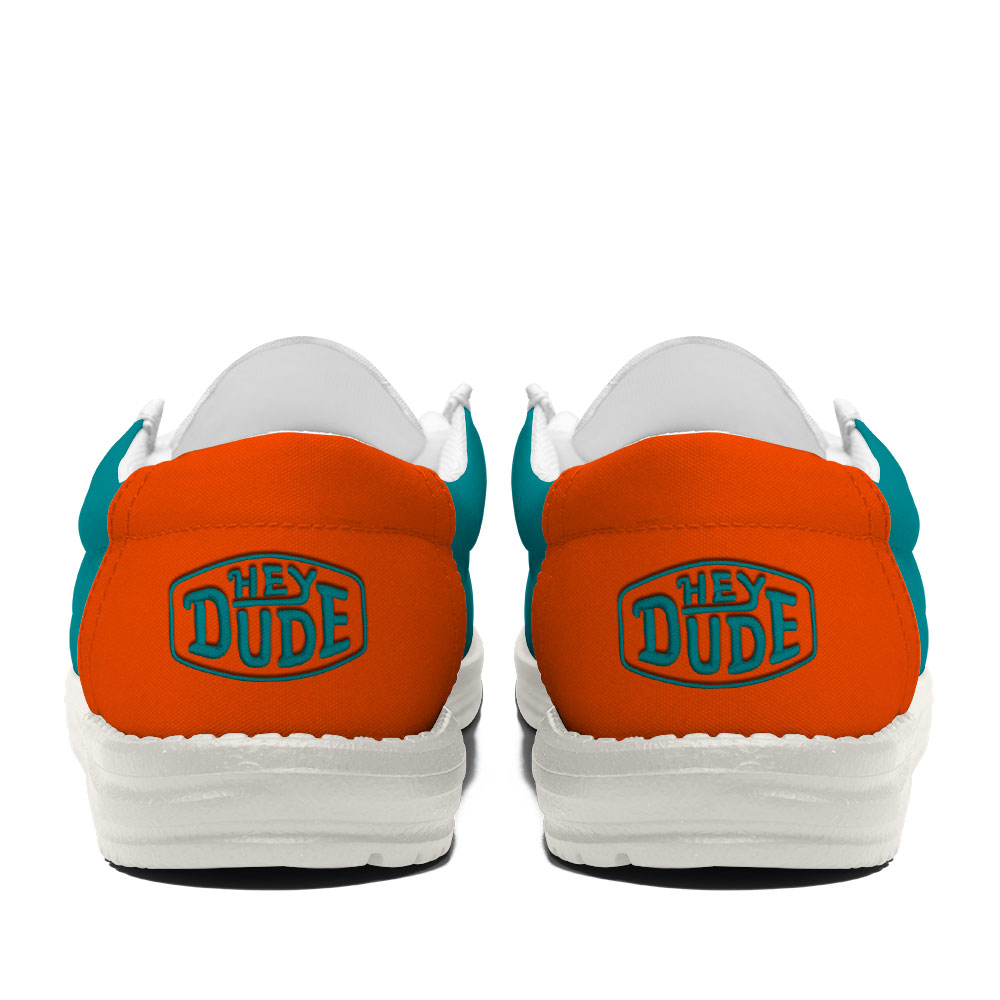 Miami Dolphins Football Hey Dude Canvas Loafer Shoes – Custom Name
