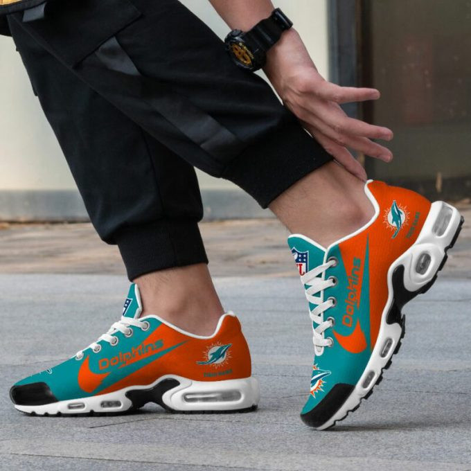 Miami Dolphins Logo Custom Name Air Max Shoes Air Cushion Sneakers