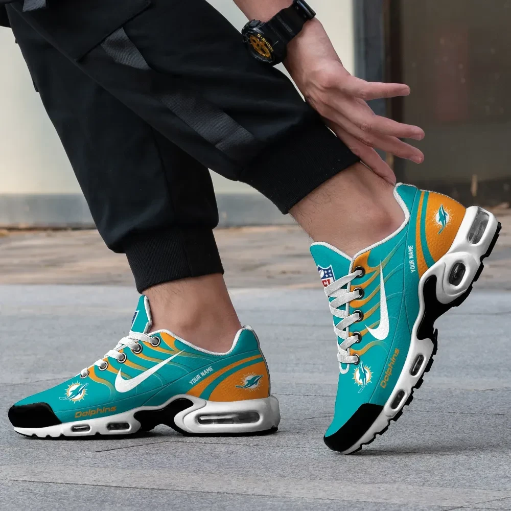 Miami Dolphins Personalized Name Team Mix Colors V3 TN Air Max Shoes Air Cushion Sneakers