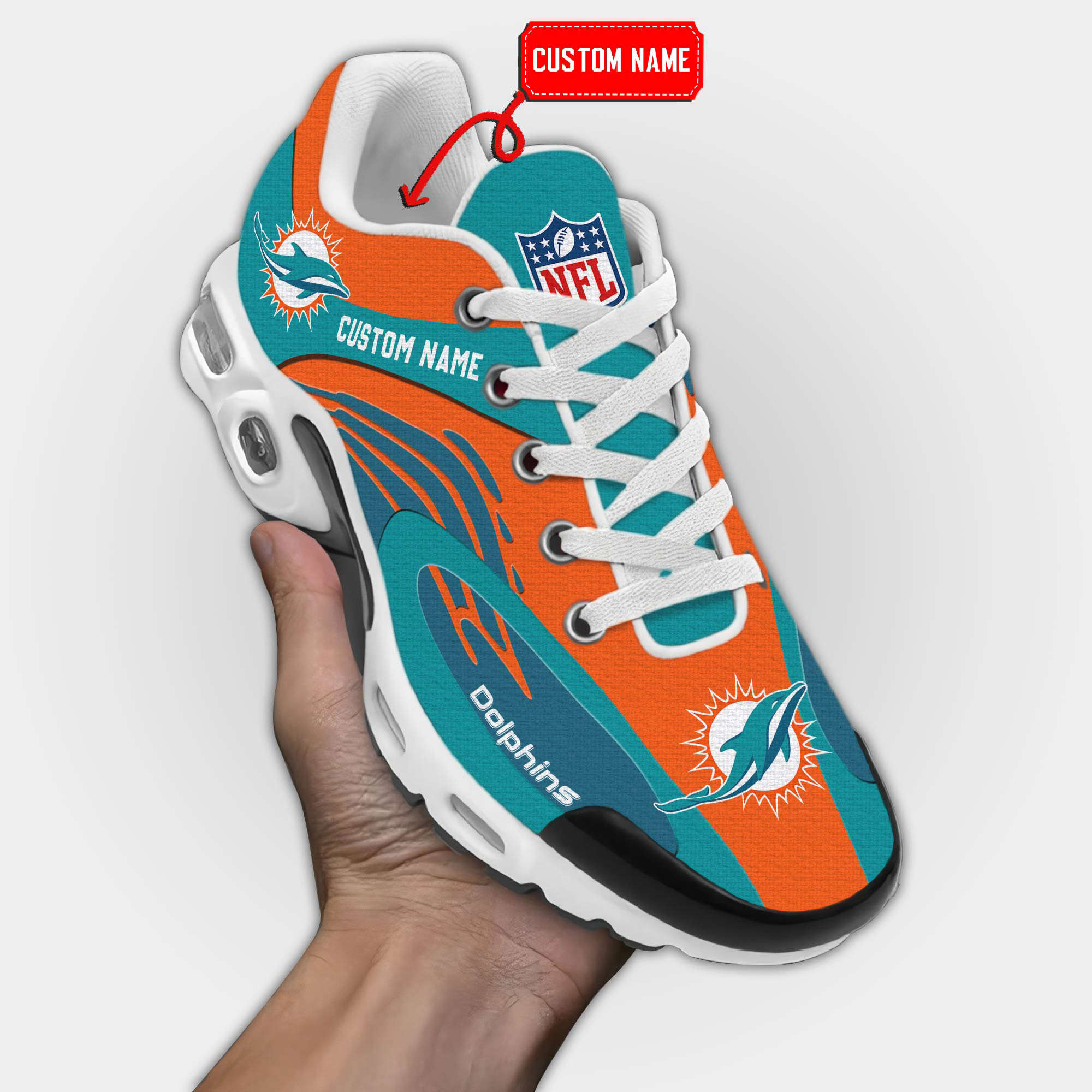Miami Dolphins Premium Air Max Plus Sport Sneakers For Fan Gifts