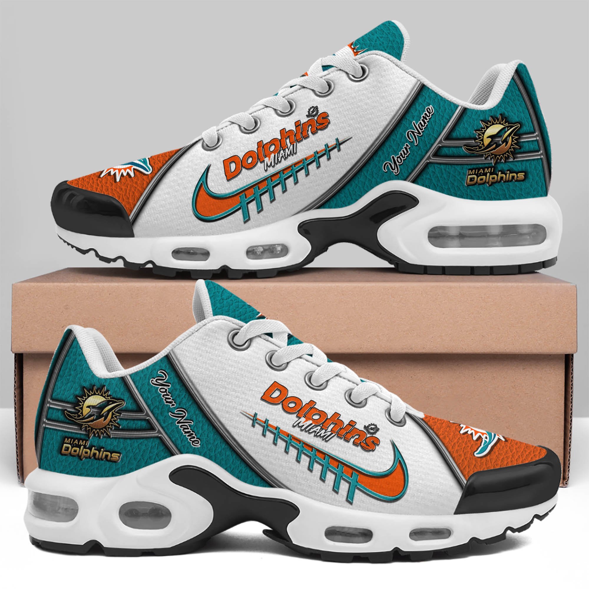 Miami Dolphins TN Shoes 2026 Version Custom Your Name, Football Team Shoes 516