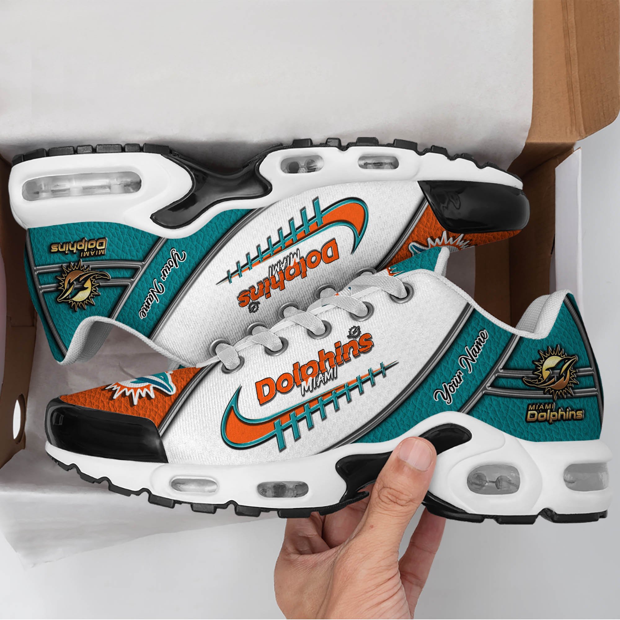 Miami Dolphins TN Shoes 2026 Version Custom Your Name, Football Team Shoes 516