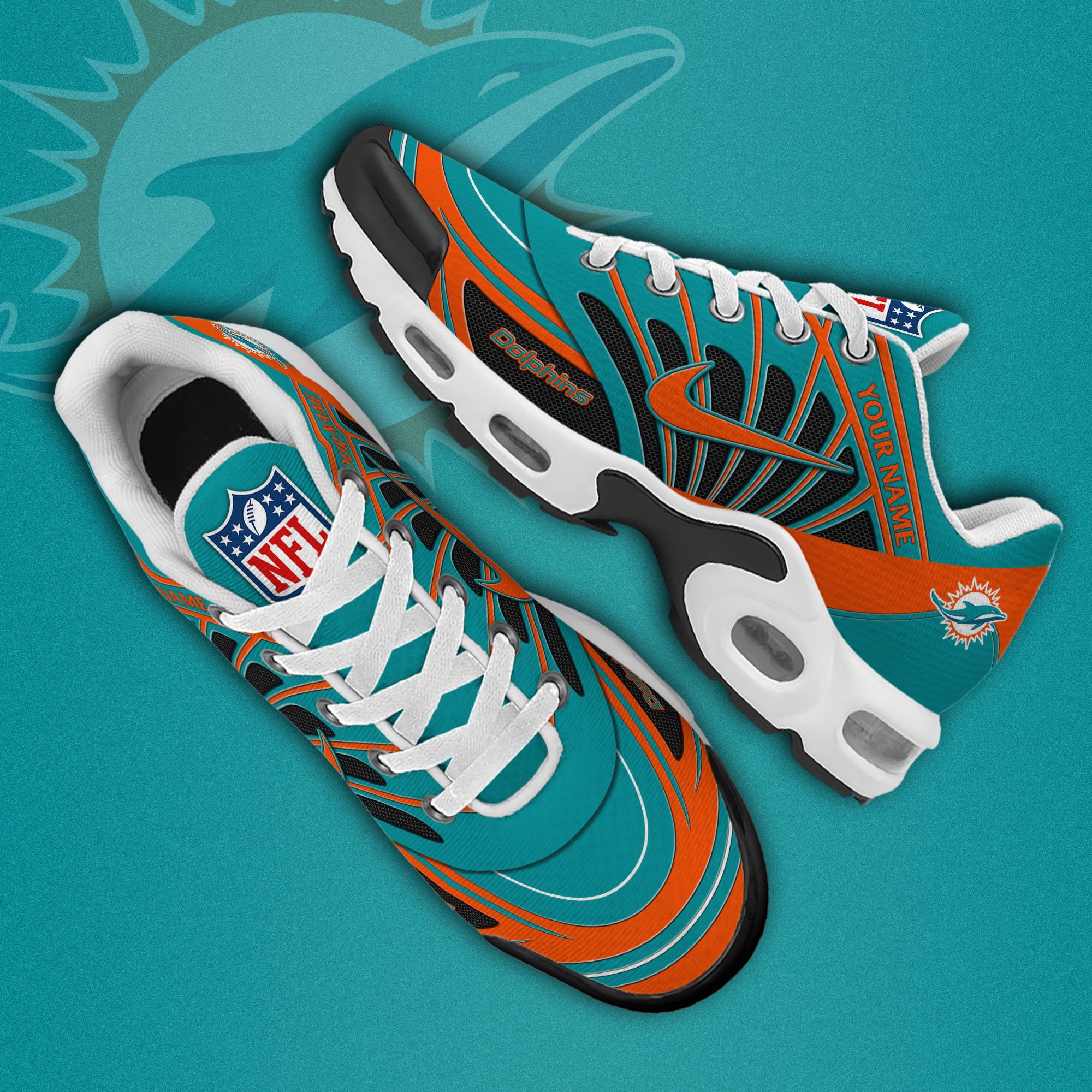 Miami Dolphins TN Shoes 2026 Versions Custom Your Name 921