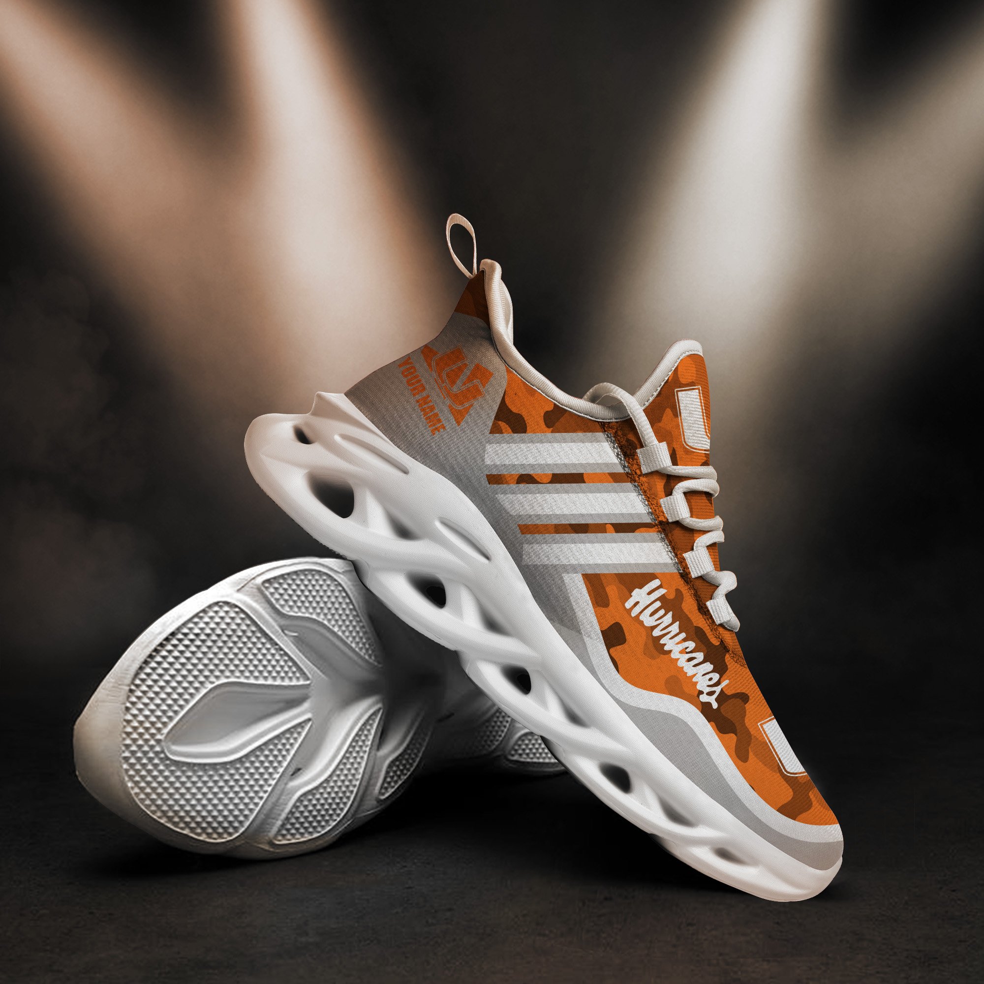 Miami Hurricanes Black Max Soul Shoes 2026 Versions Custom Name 466