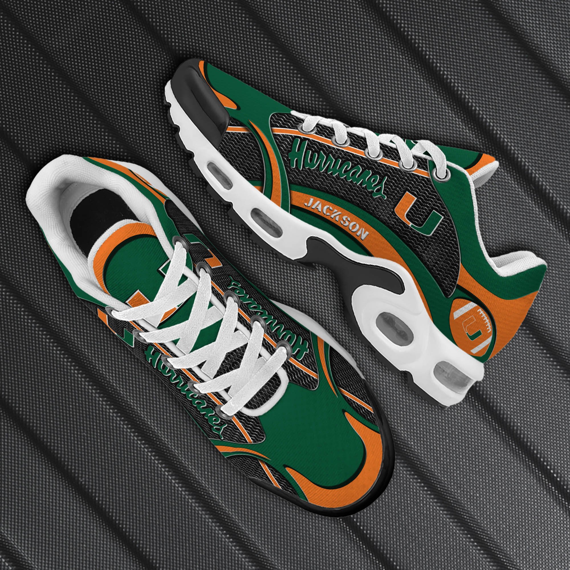 Miami Hurricanes Team TN Shoes 2026 Version Custom Name 889