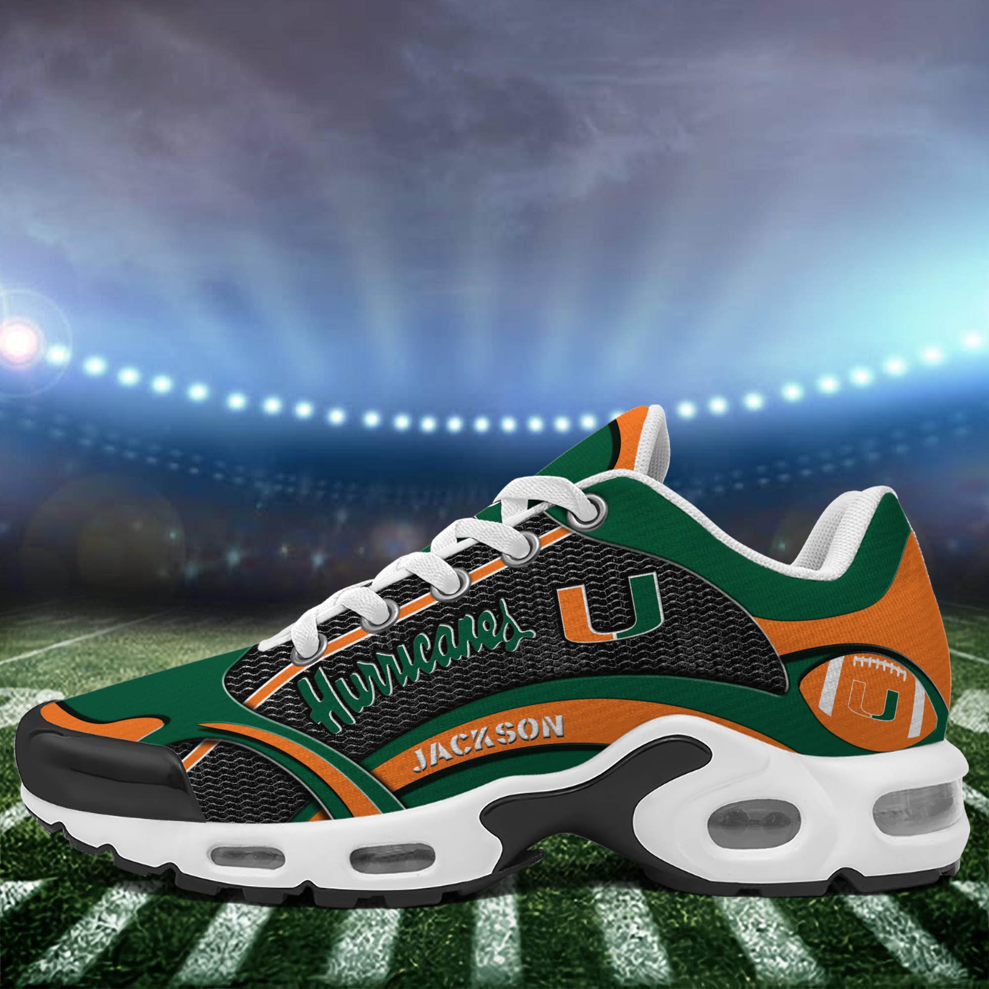 Miami Hurricanes Team TN Shoes 2026 Version Custom Name 889