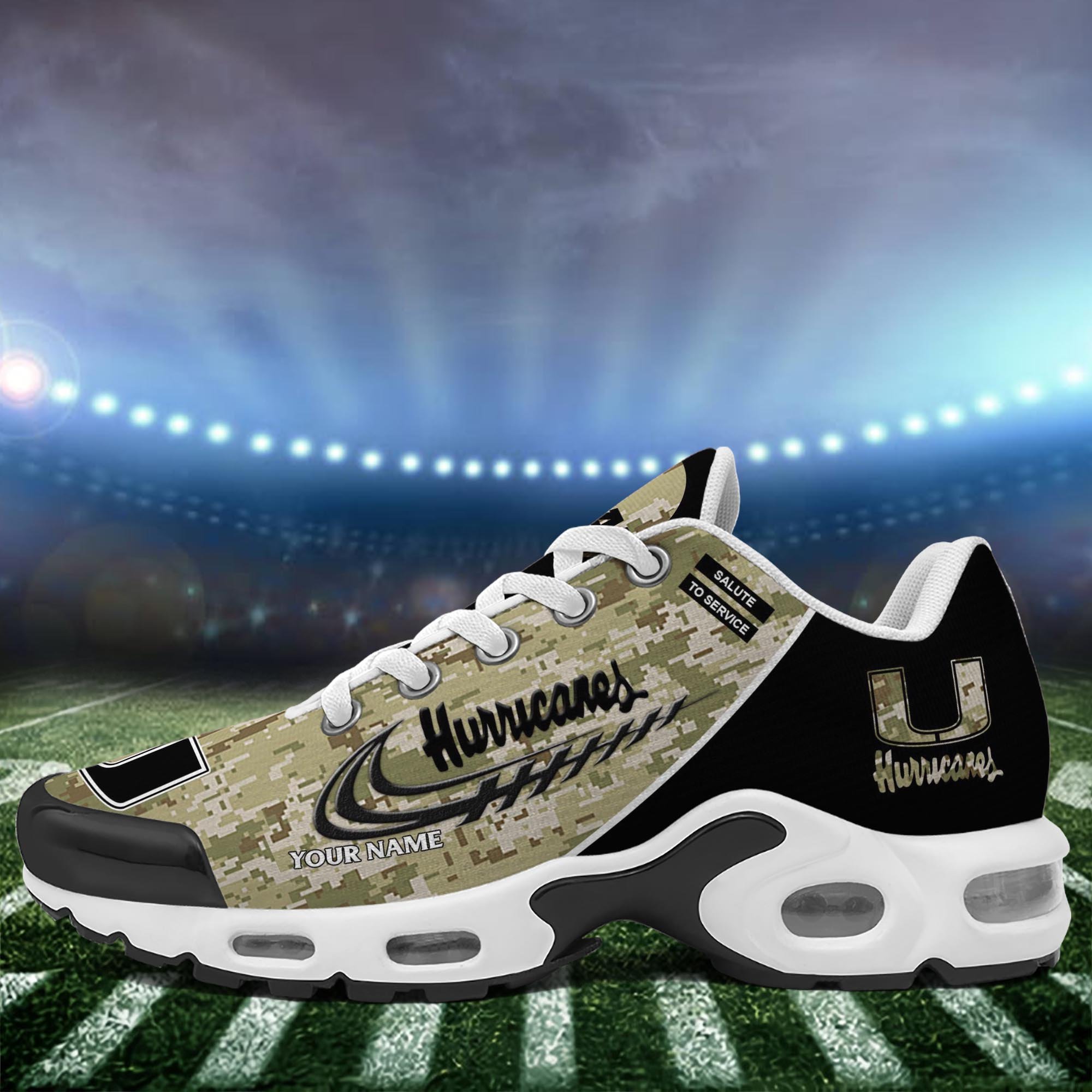 Miami Hurricanes TN Shoes 2026 Version Custom Name, Camouflage Shoes, Gifts For Football Lovers PH636