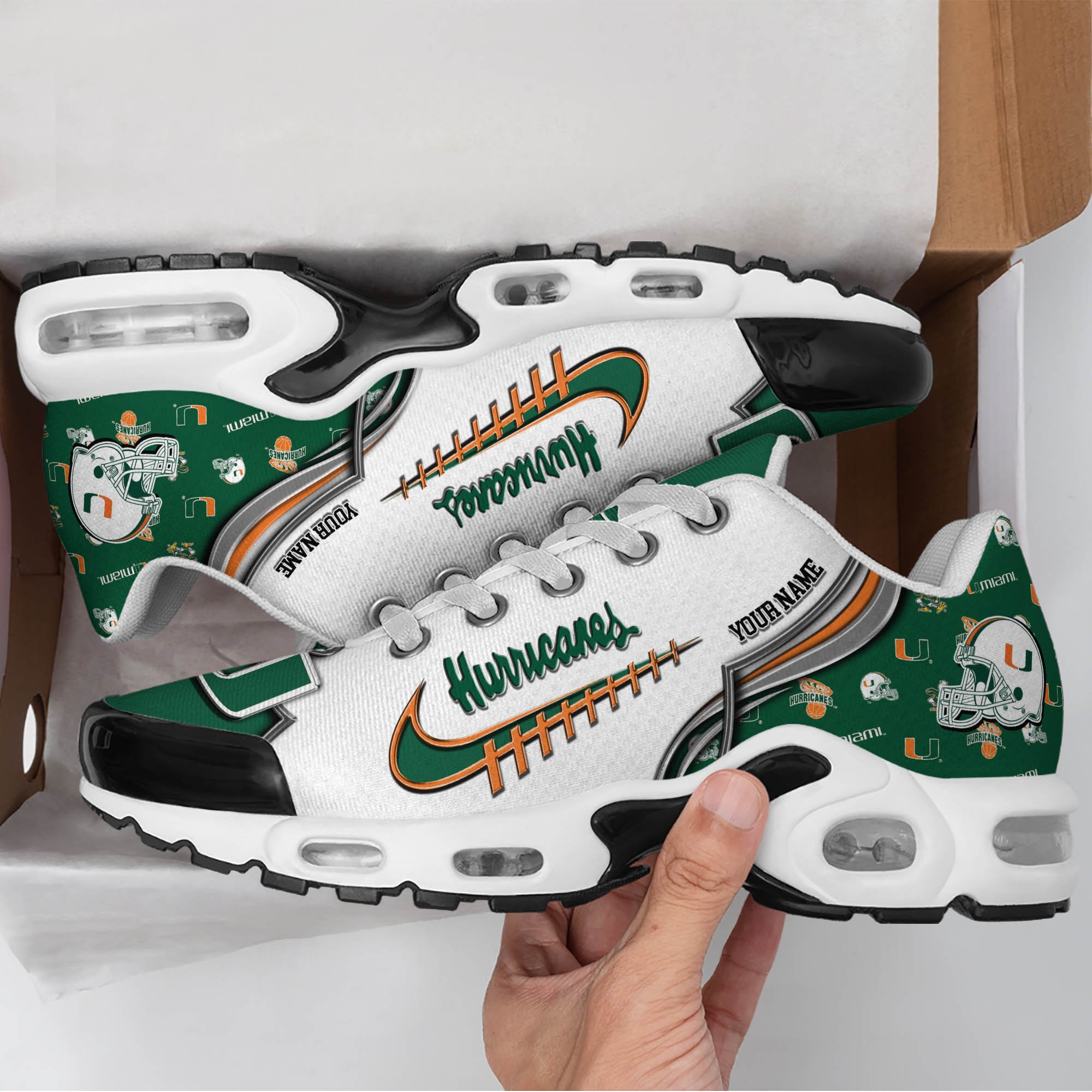Miami Hurricanes TN Shoes 2026 Version Custom Your Name 642
