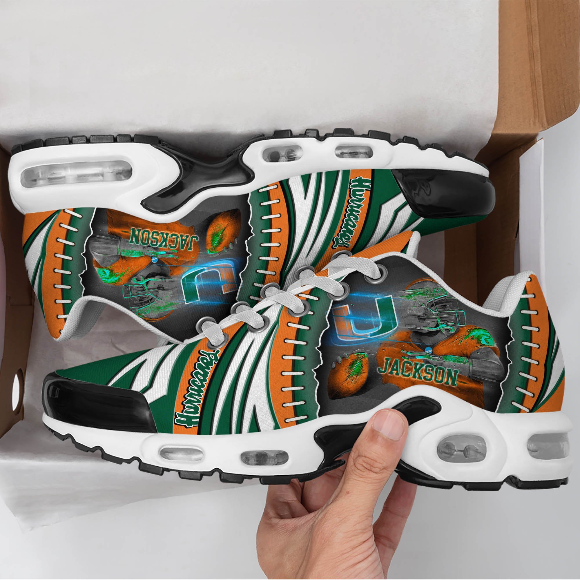 Miami Hurricanes TN Shoes 2026 Version Custom Your Name 919