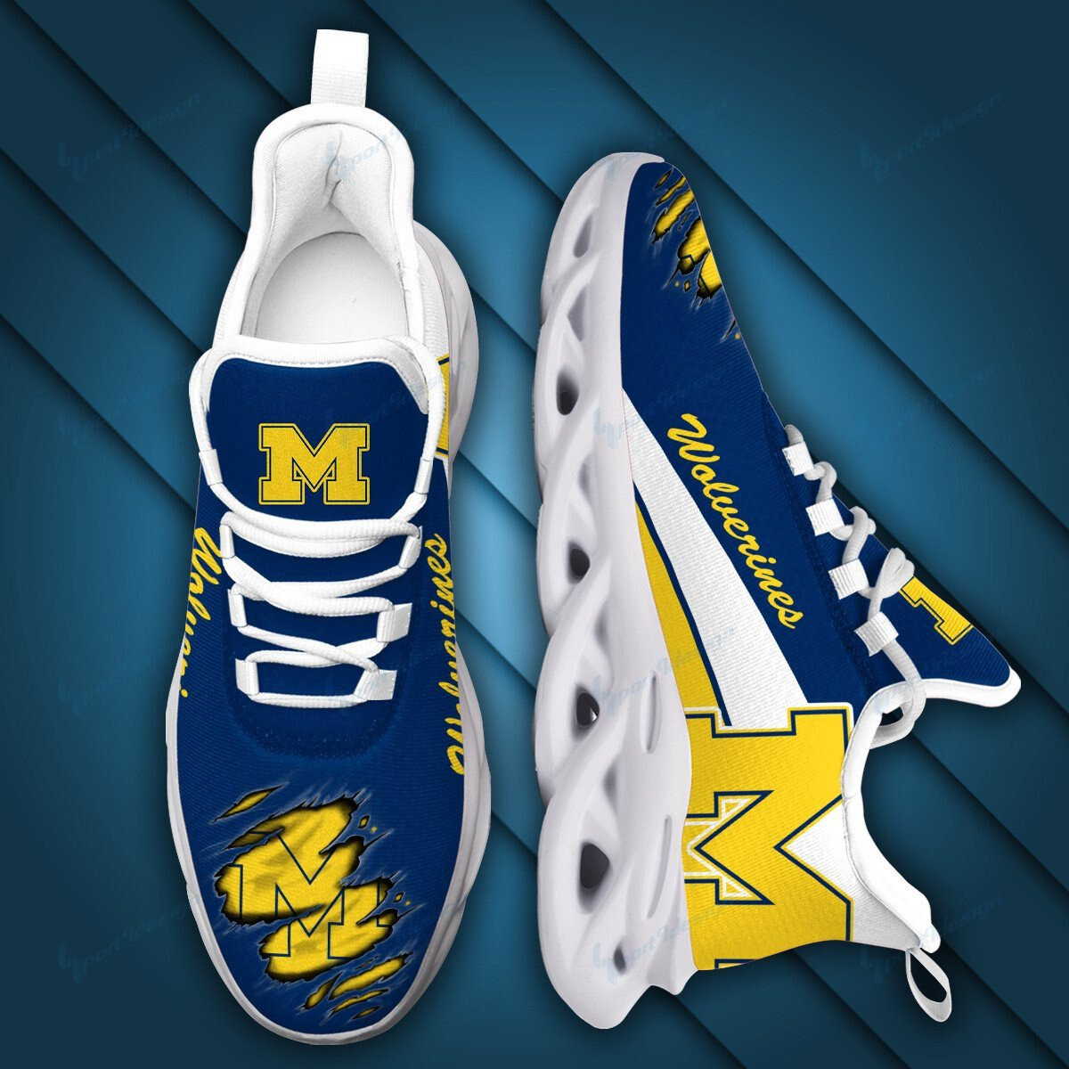 Michigan Wolverines Max Soul YZ Running Sneakers 980