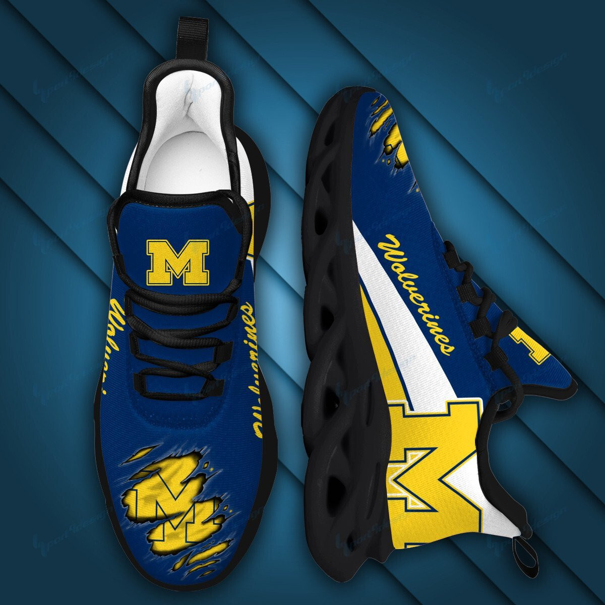 Michigan Wolverines Max Soul YZ Running Sneakers 980