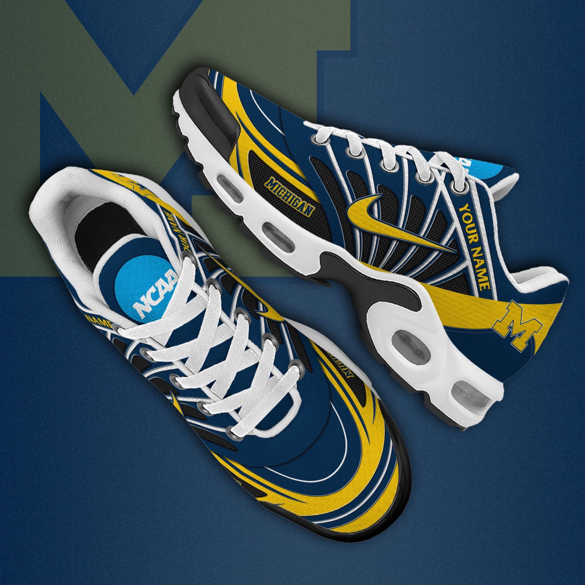 Michigan Wolverines TN Shoes 2026 Version Custom Name