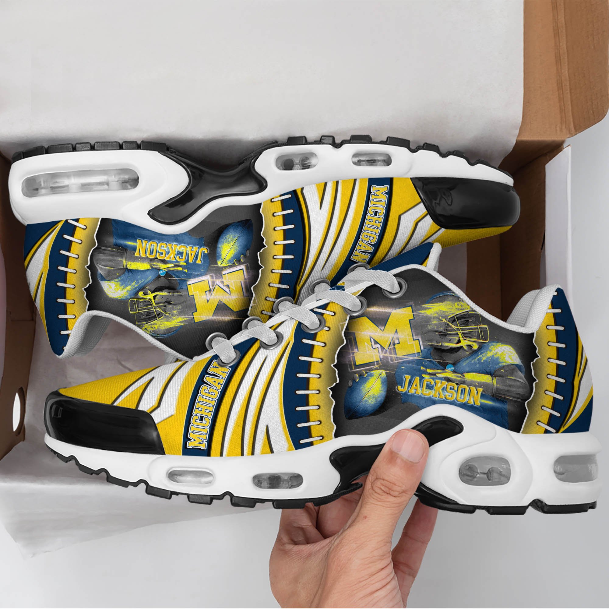 Michigan Wolverines TN Shoes 2026 Version Custom Your Name 919
